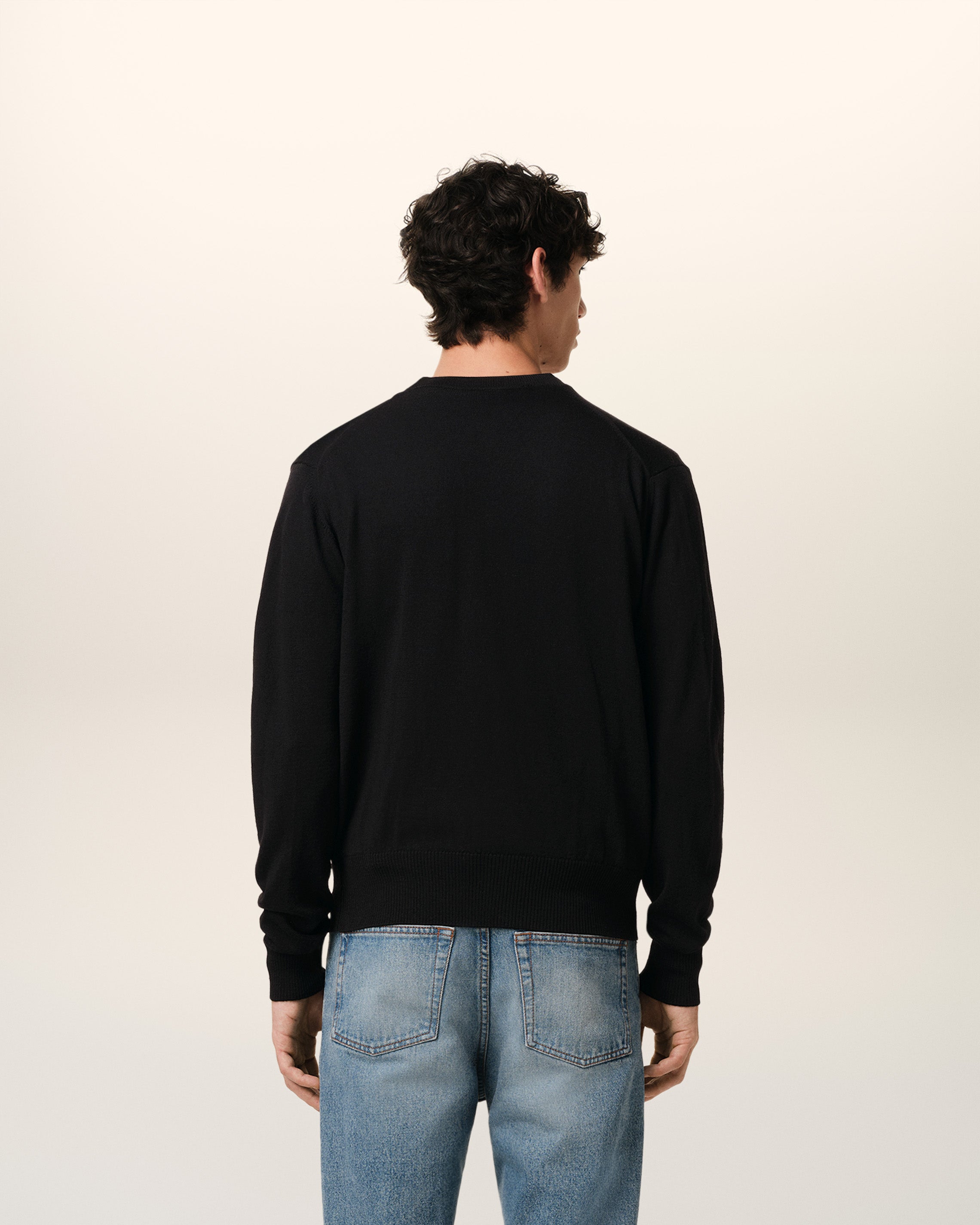 Cardigan Noir Ami de Coeur En Laine