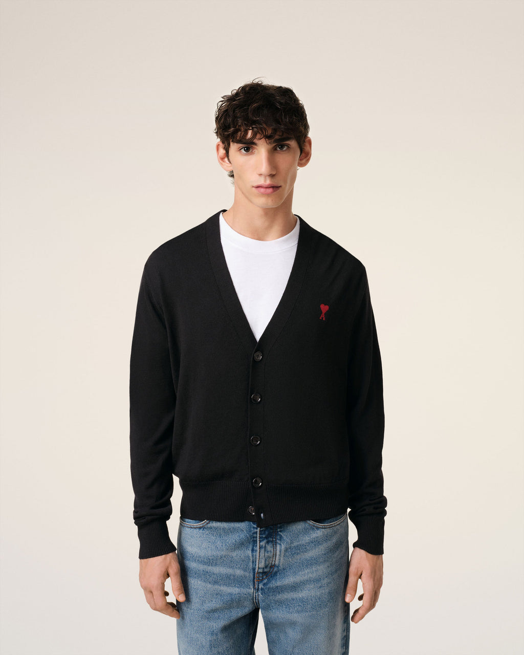 Cardigan Noir Ami de Coeur En Laine