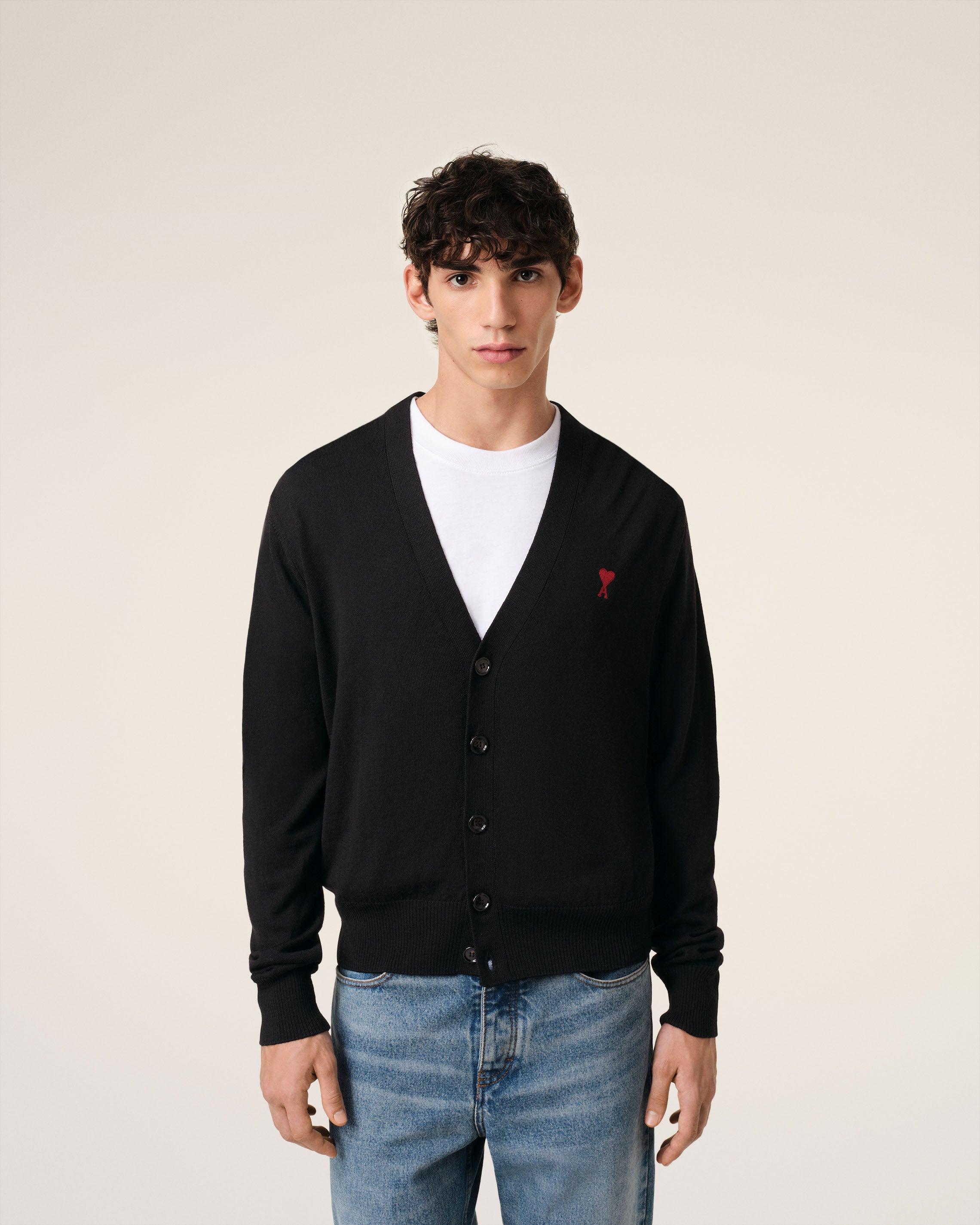 Cardigan Noir Ami de Coeur En Laine