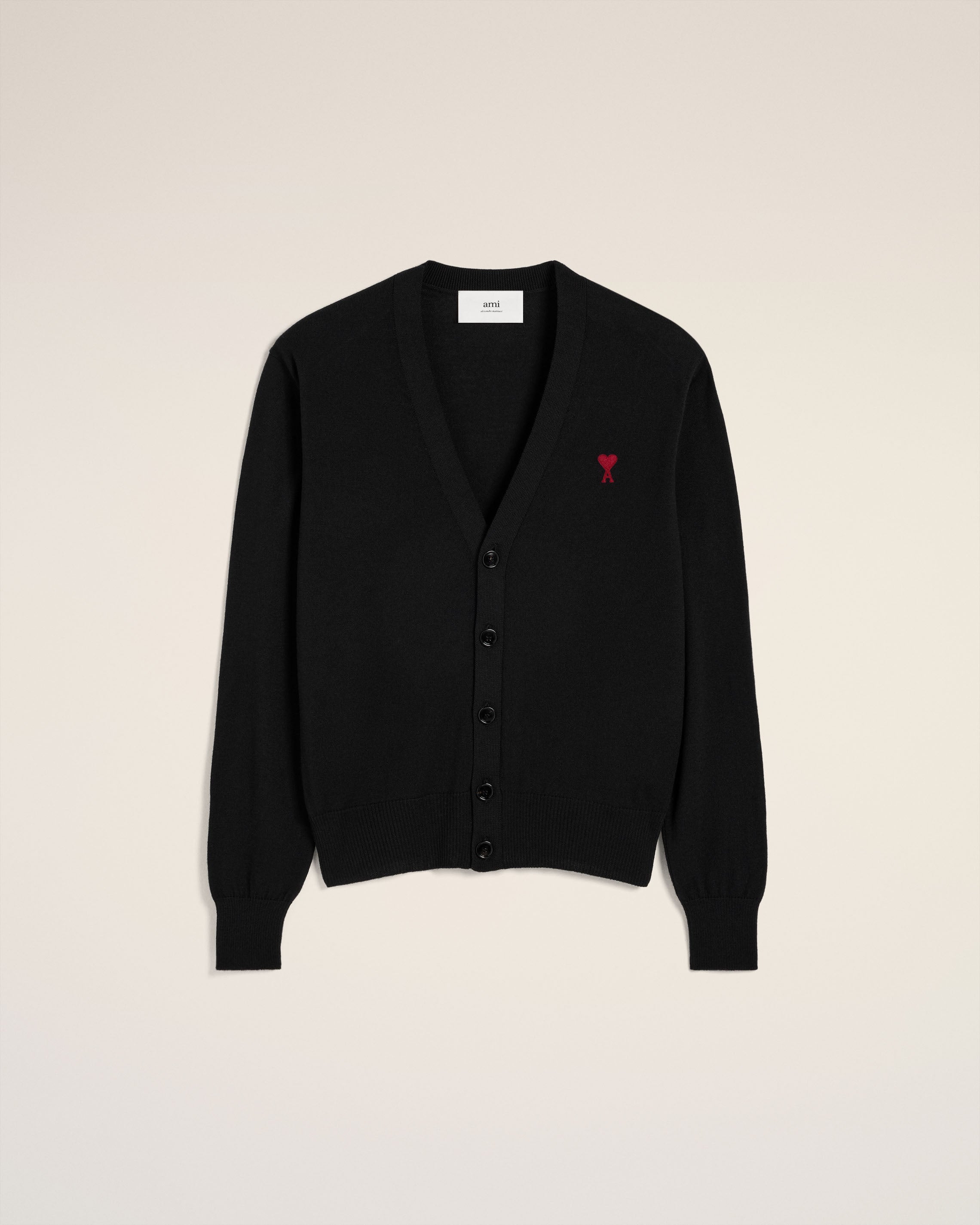 Cardigan Noir Ami de Coeur En Laine