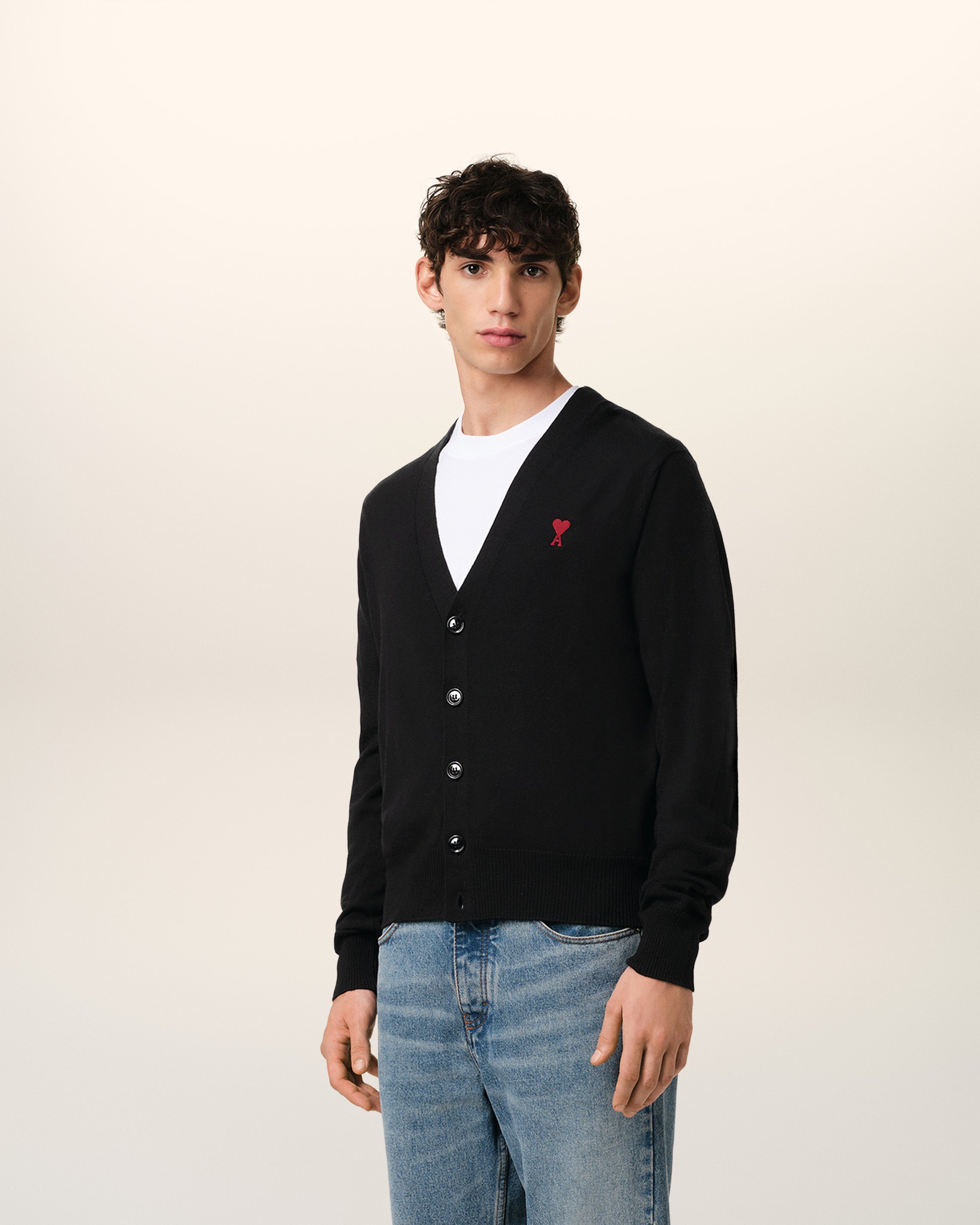 Cardigan Noir Ami de Coeur En Laine