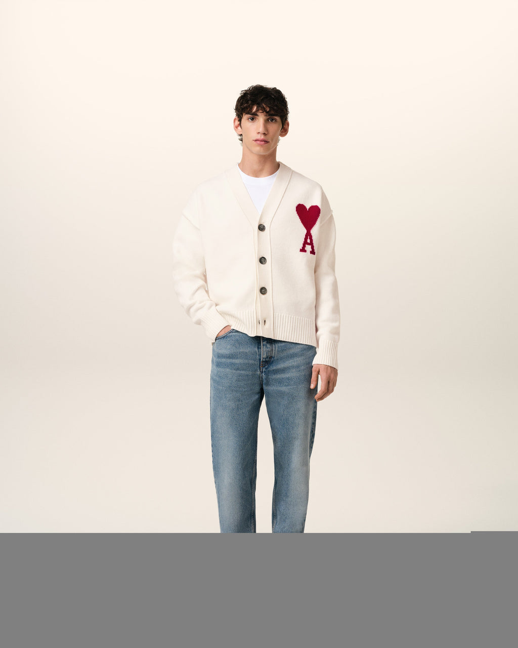 Cardigan Blanc Ami de Coeur En Laine