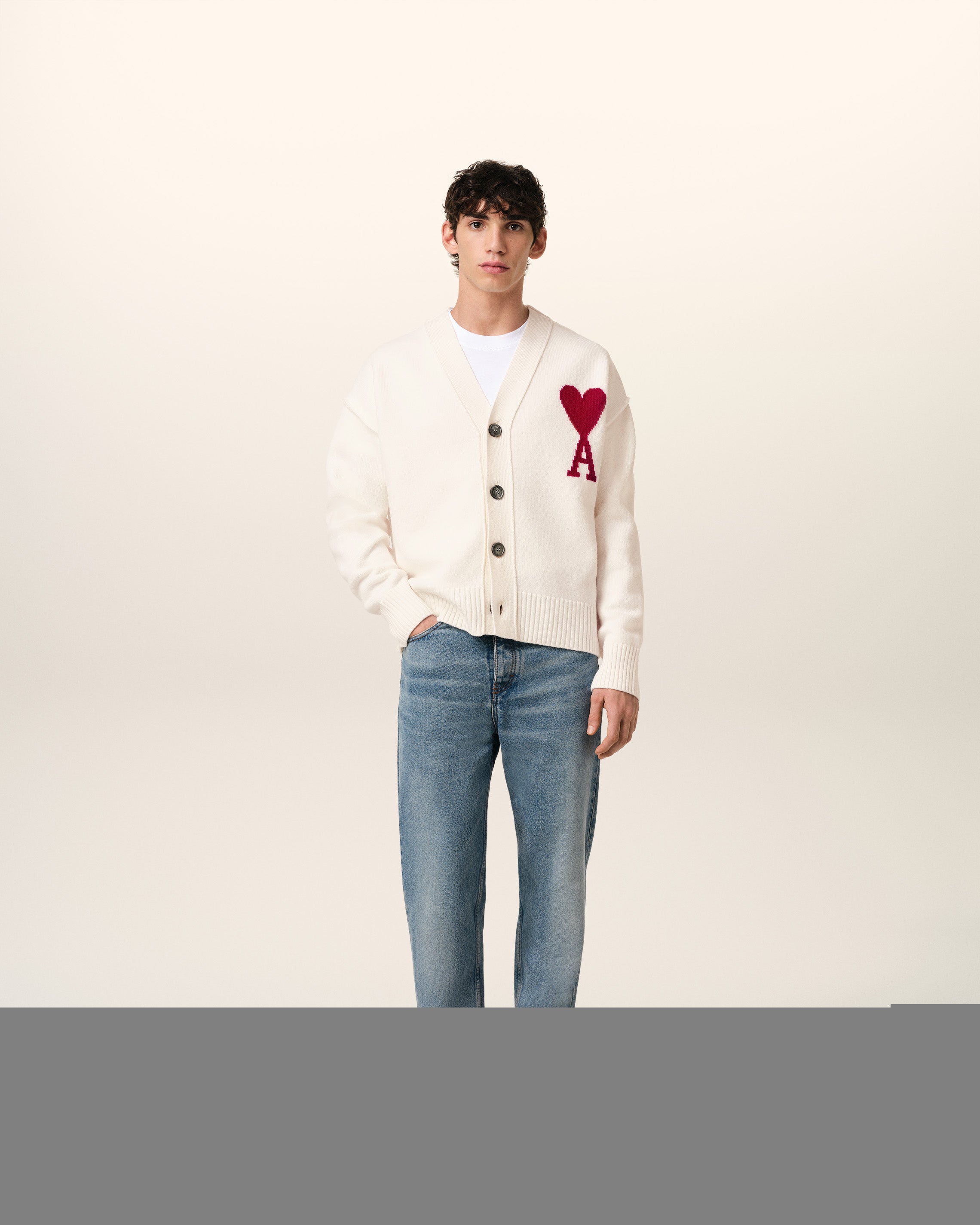 Cardigan Blanc Ami de Coeur En Laine