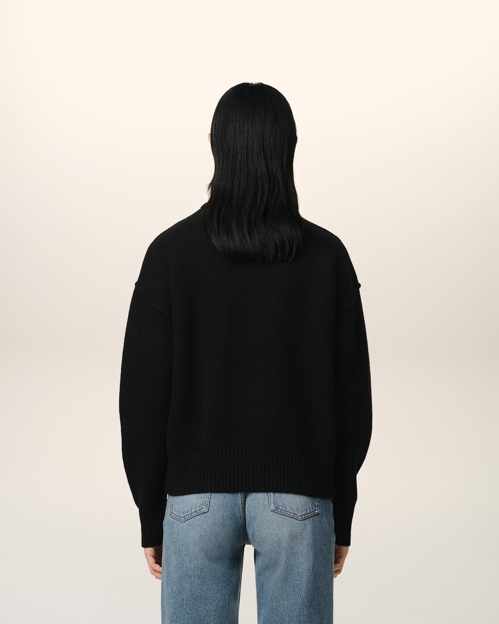 Cardigan Noir Ami de Coeur En Laine