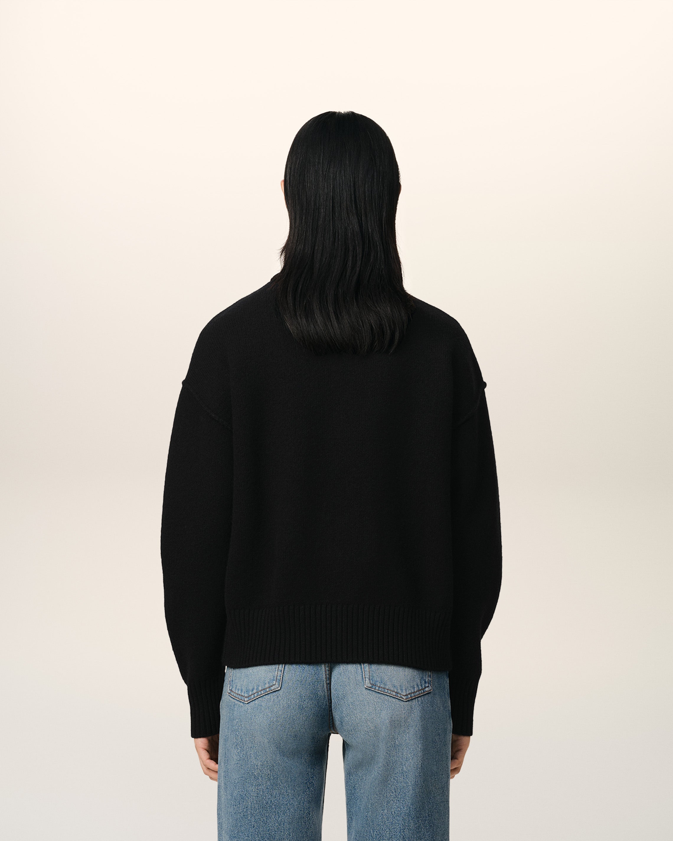Cardigan Noir Ami de Coeur En Laine