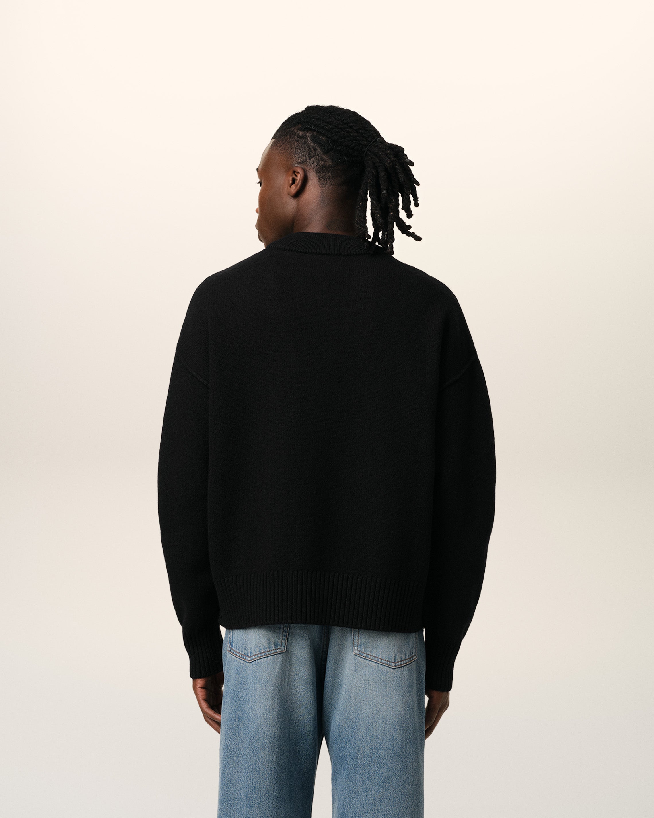 Cardigan Noir Ami de Coeur En Laine