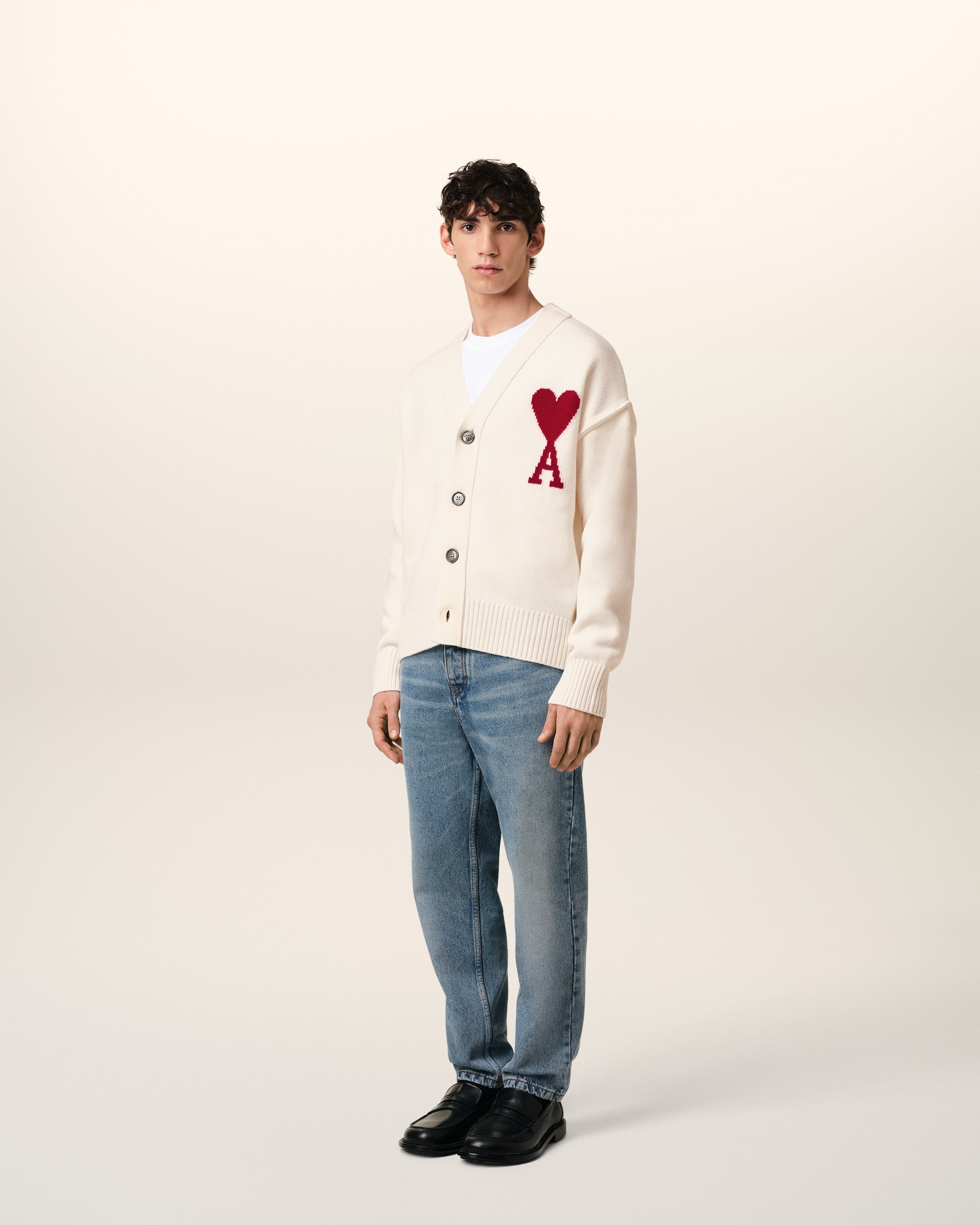 Cardigan Blanc Ami de Coeur En Laine