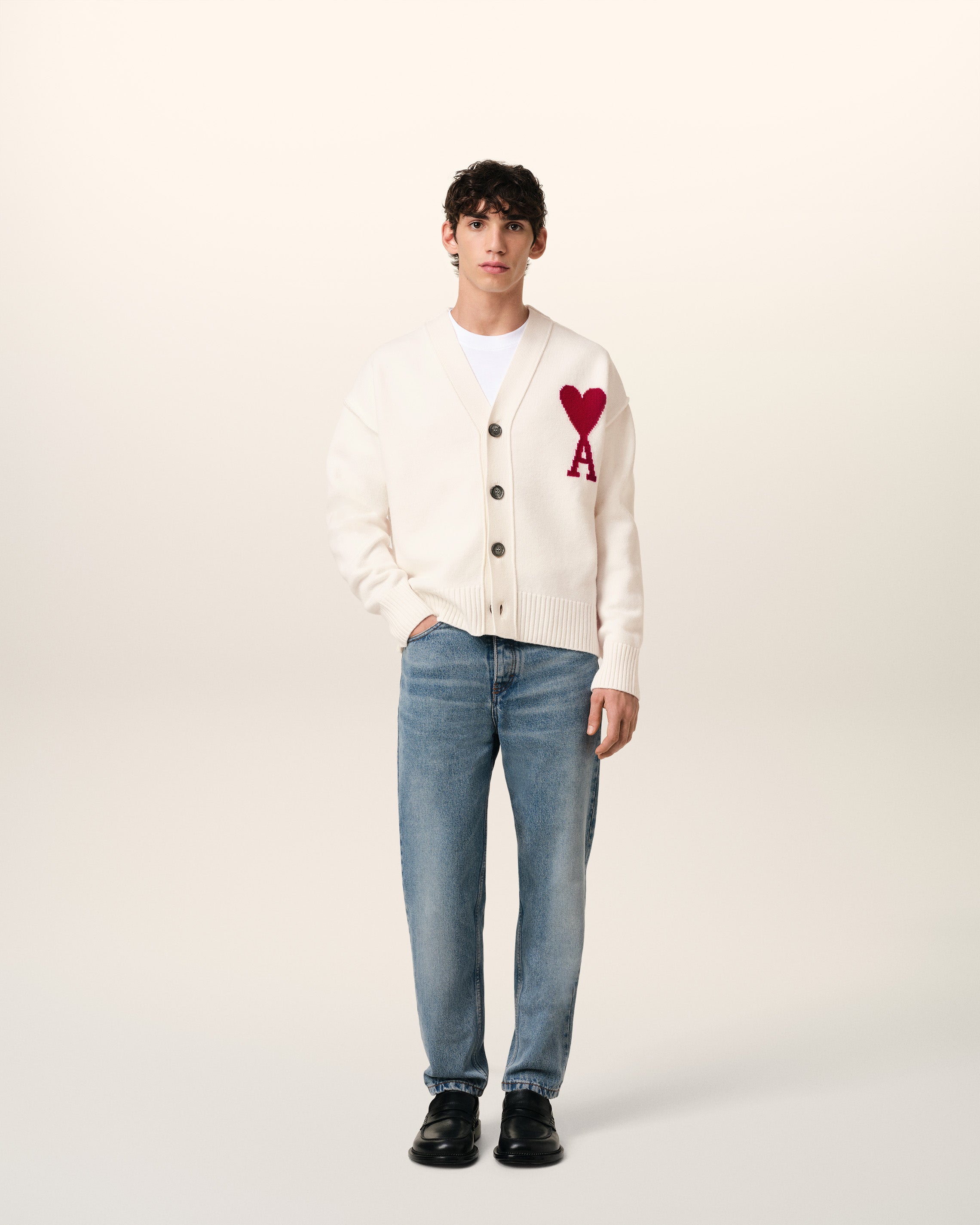 Cardigan Blanc Ami de Coeur En Laine
