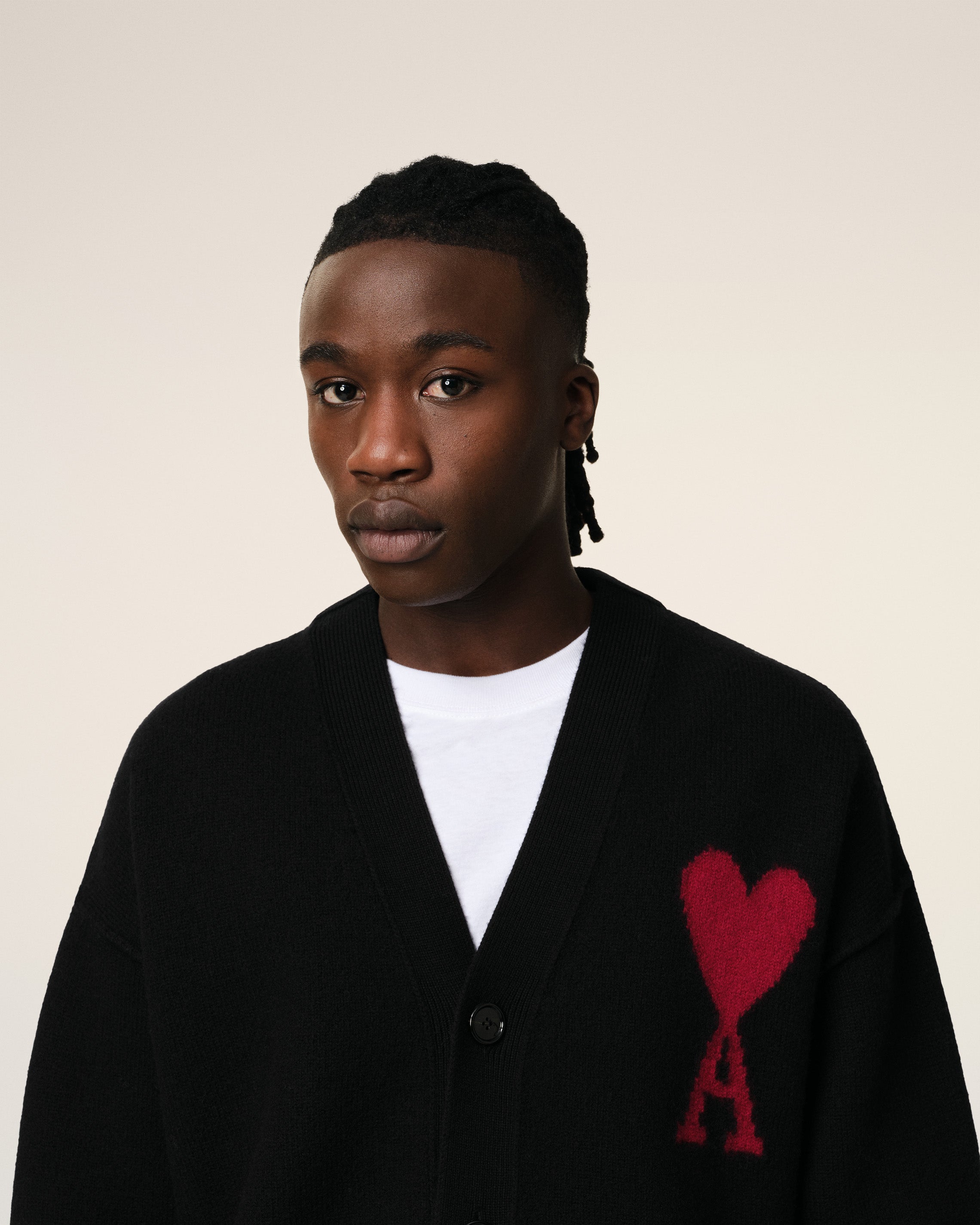 Cardigan Noir Ami de Coeur En Laine