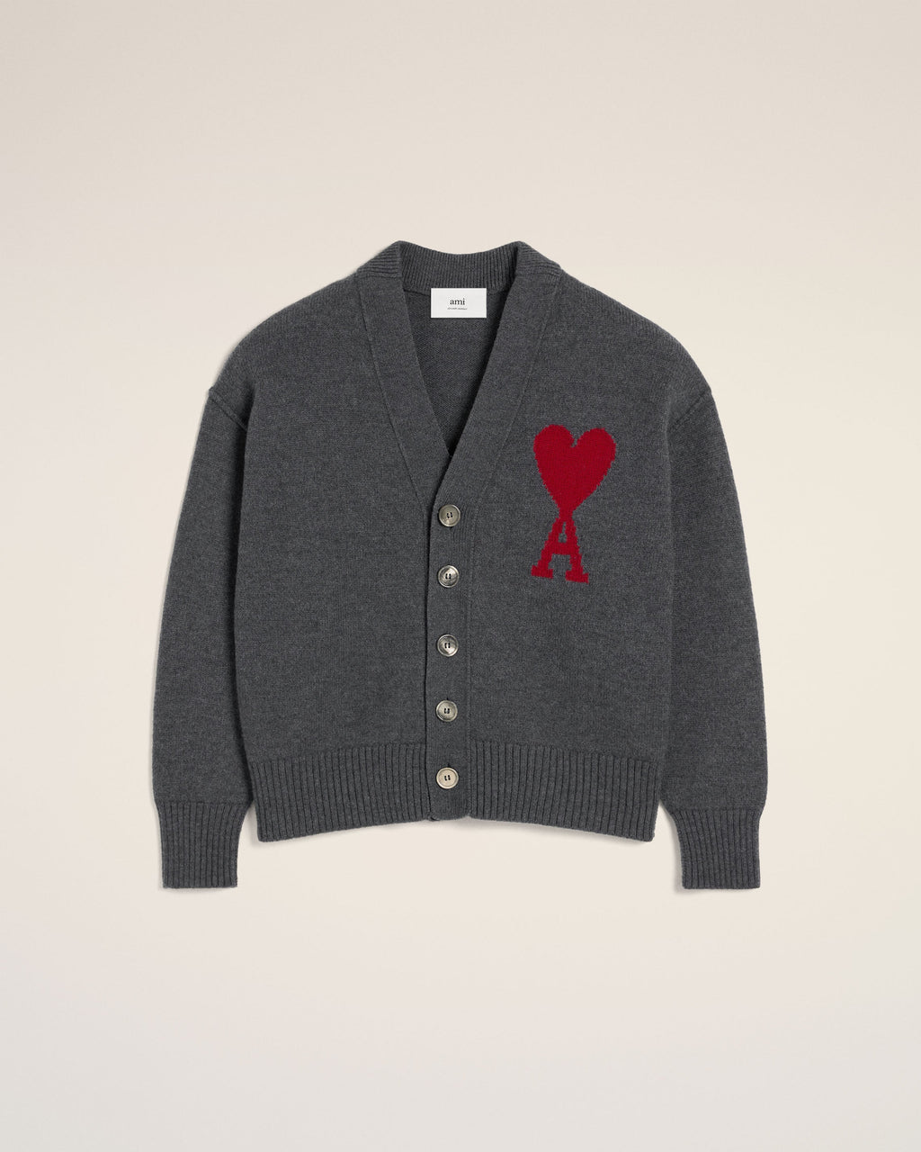 Cardigan Gris Ami de Coeur En Laine