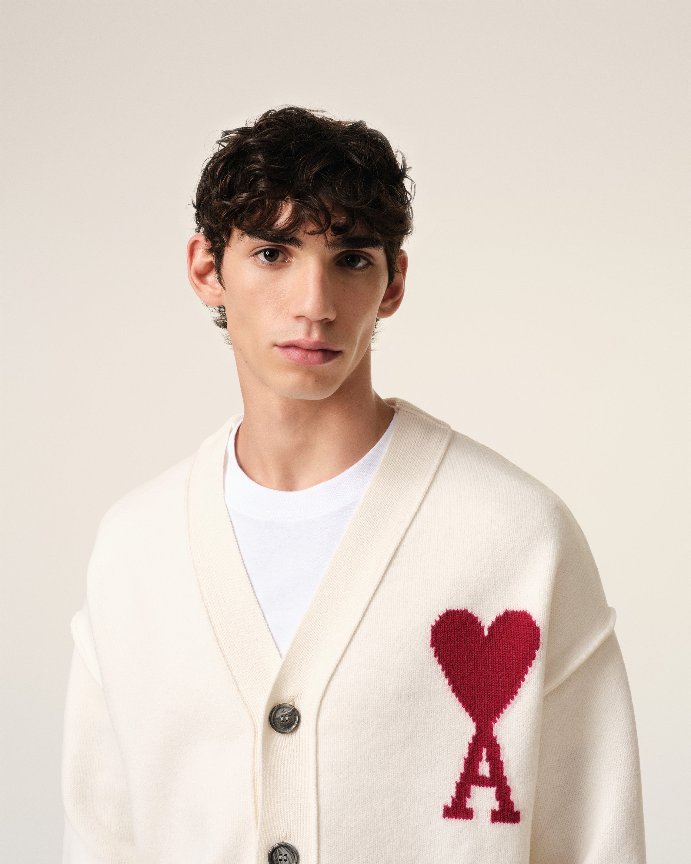 Cardigan Blanc Ami de Coeur En Laine