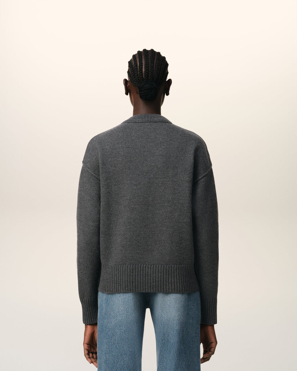 Pull Gris Ami de Coeur En Laine