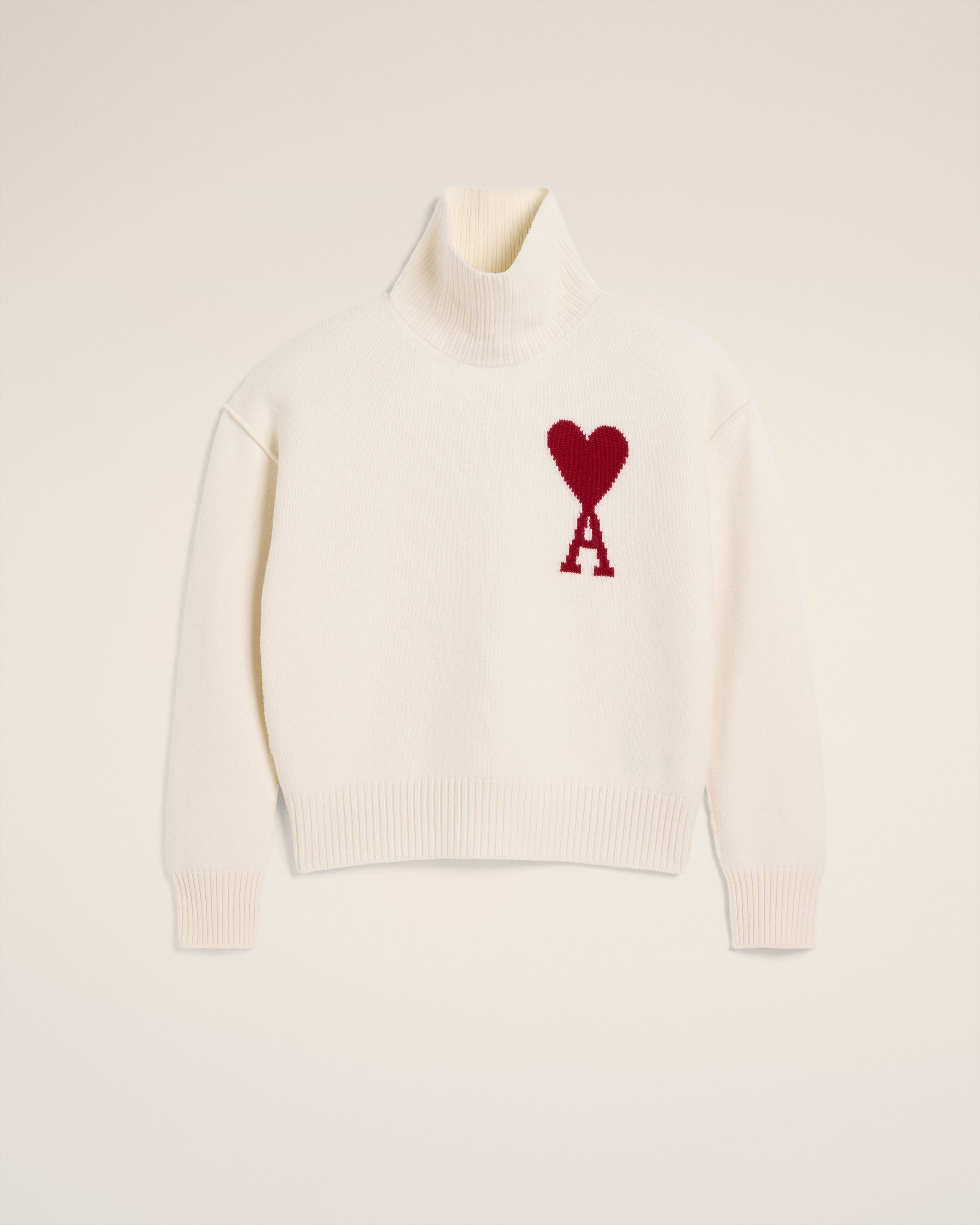 Pull Blanc Ami de Coeur En Laine