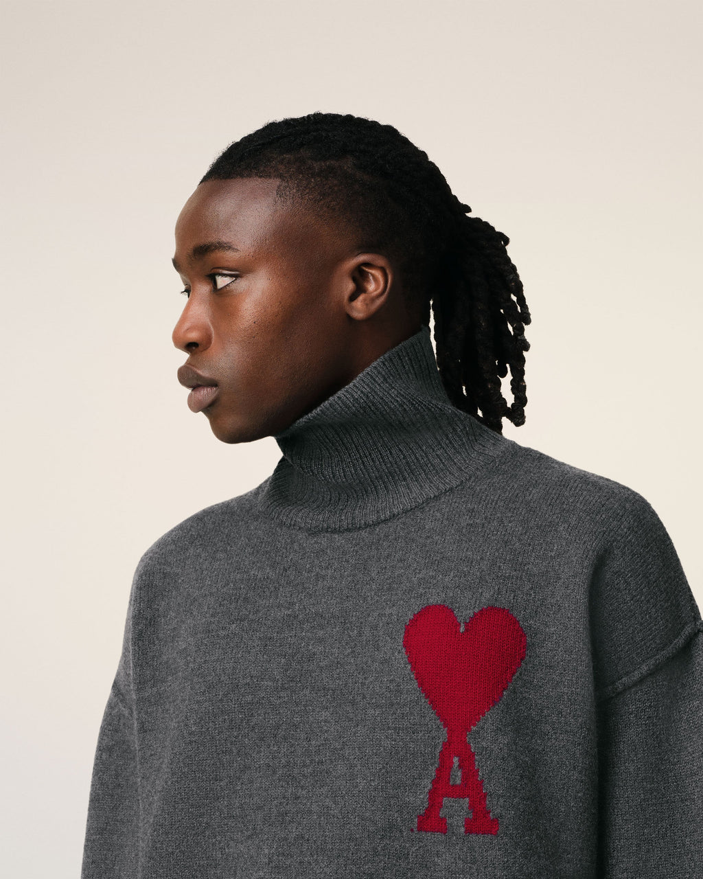 Pull Gris Ami de Coeur En Laine