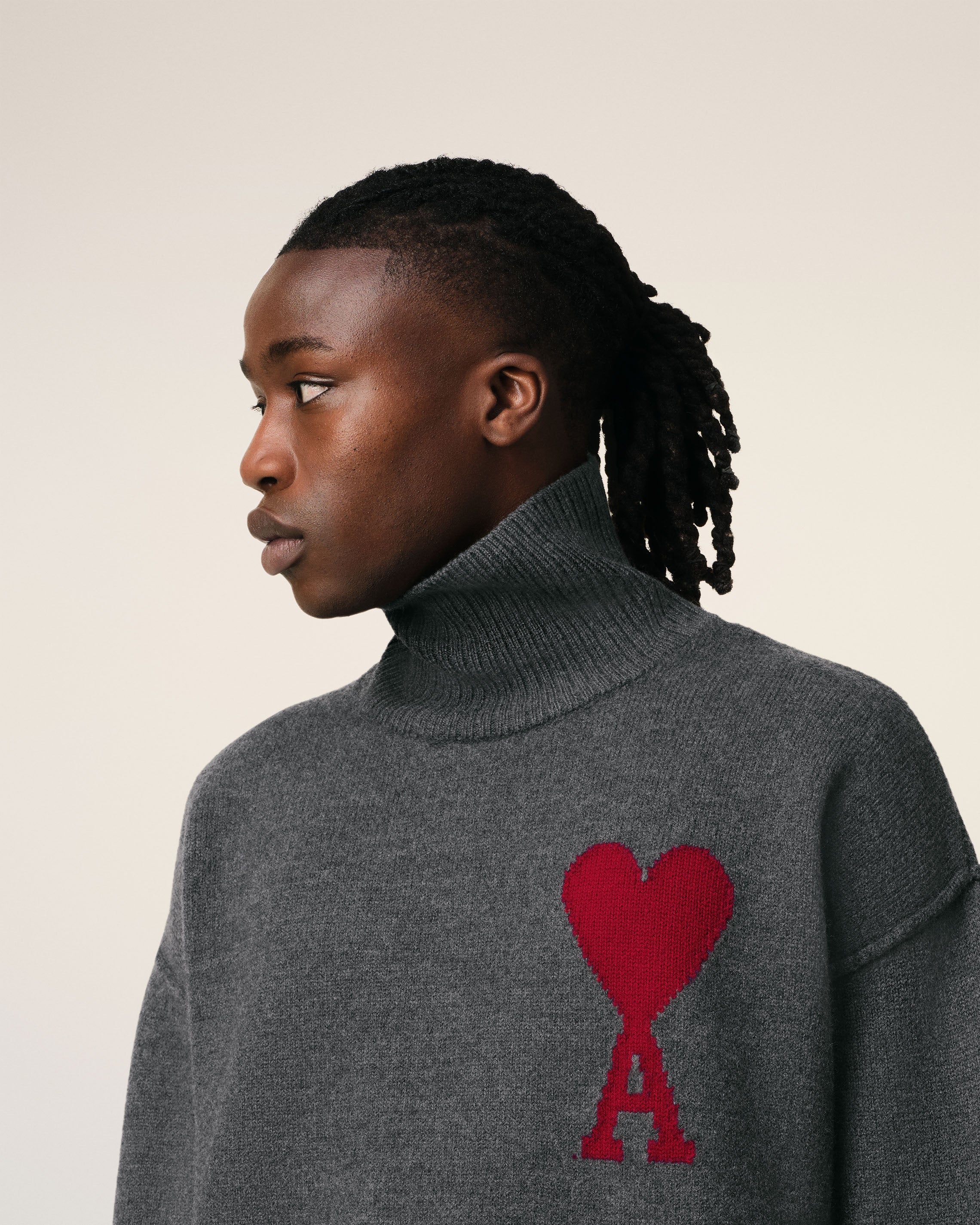 Pull Gris Ami de Coeur En Laine