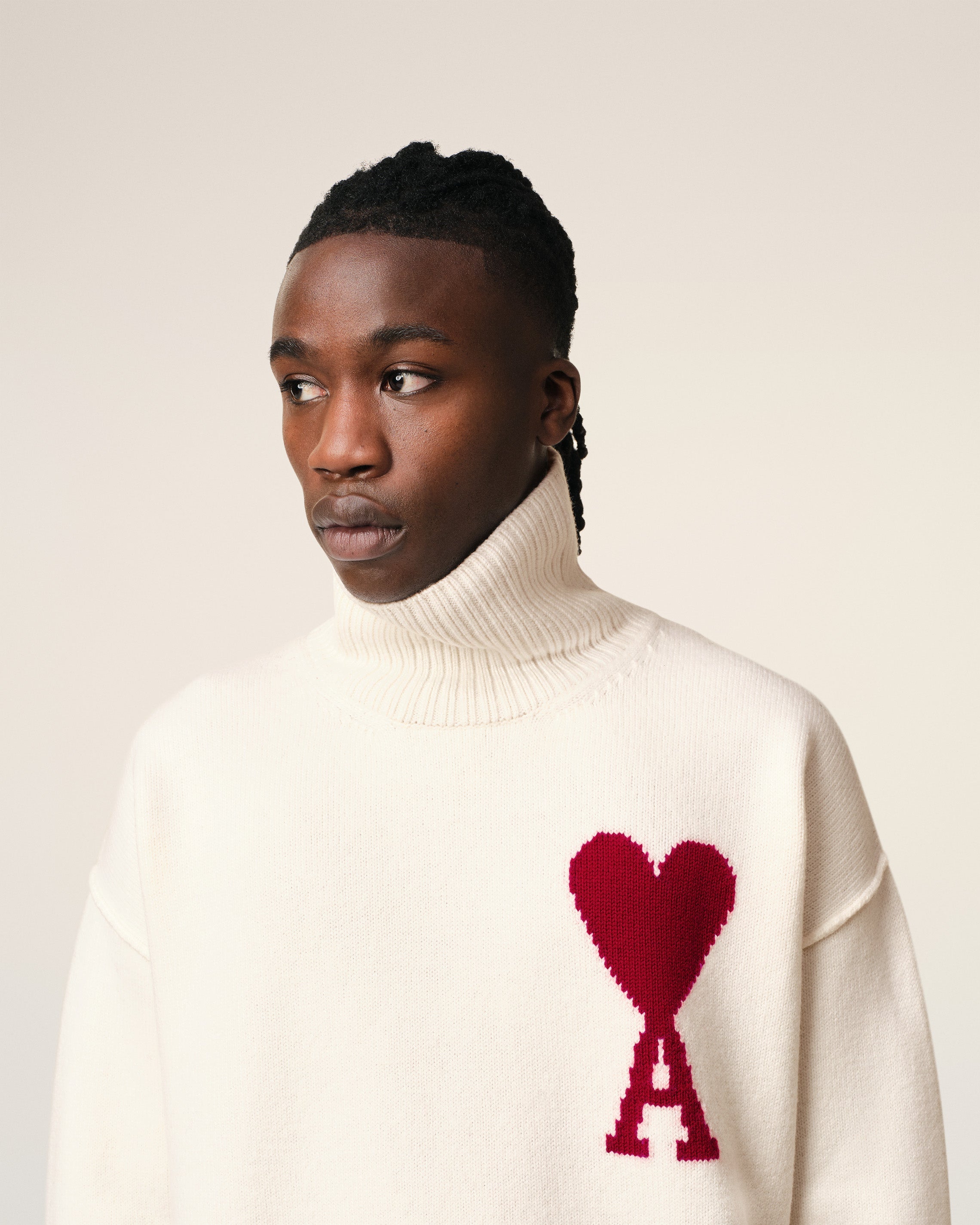 Pull Blanc Ami de Coeur En Laine