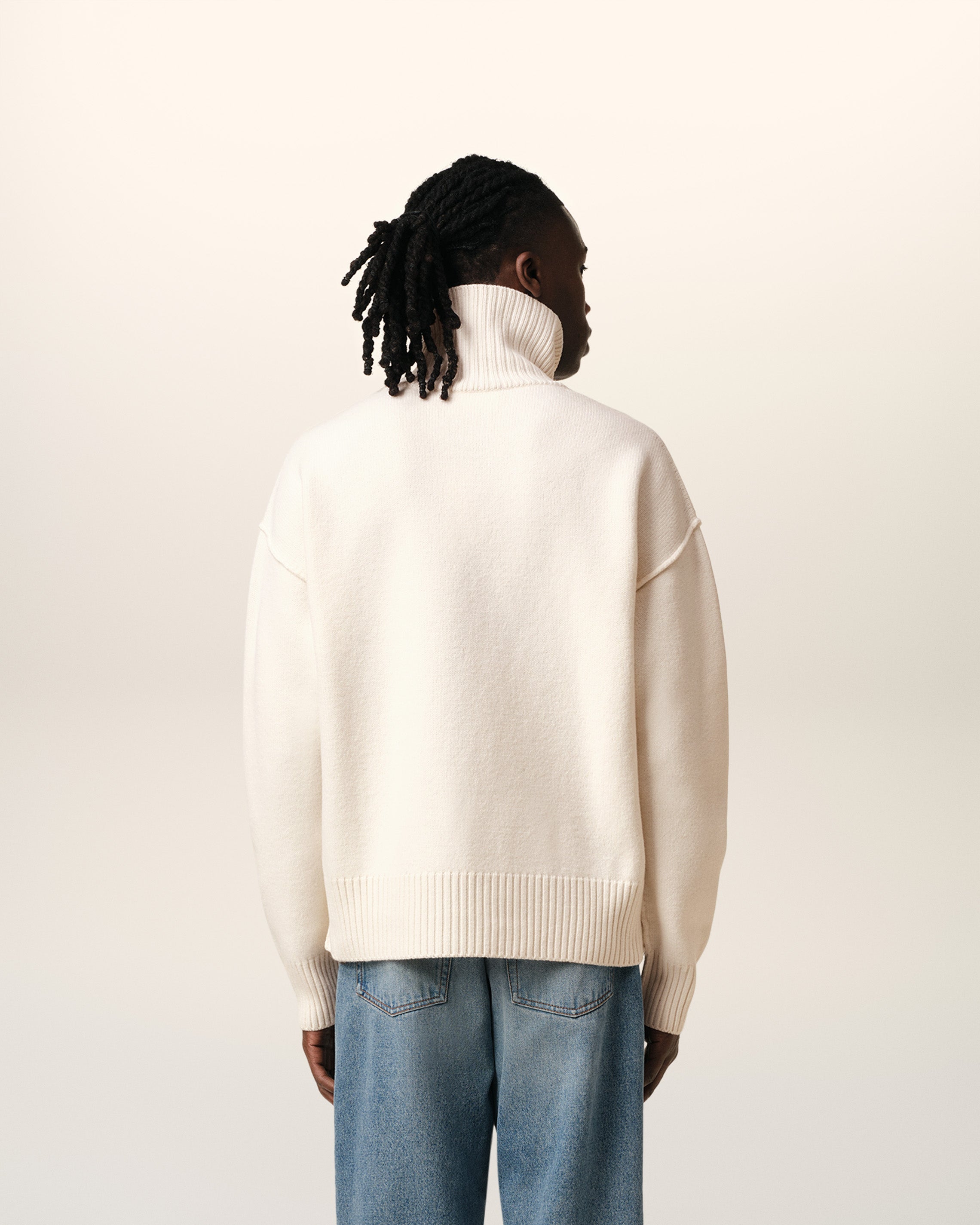 Pull Blanc Ami de Coeur En Laine