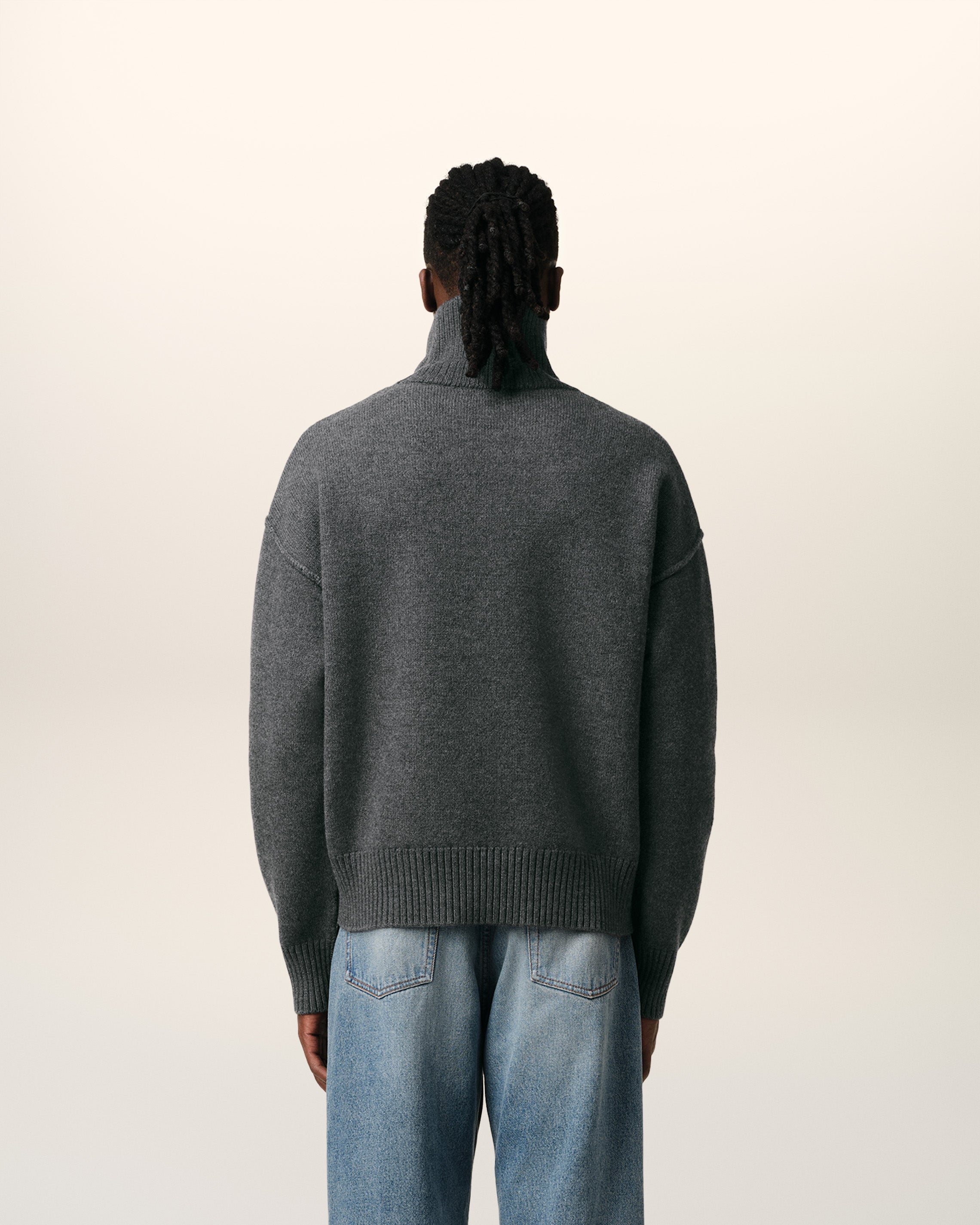 Pull Gris Ami de Coeur En Laine