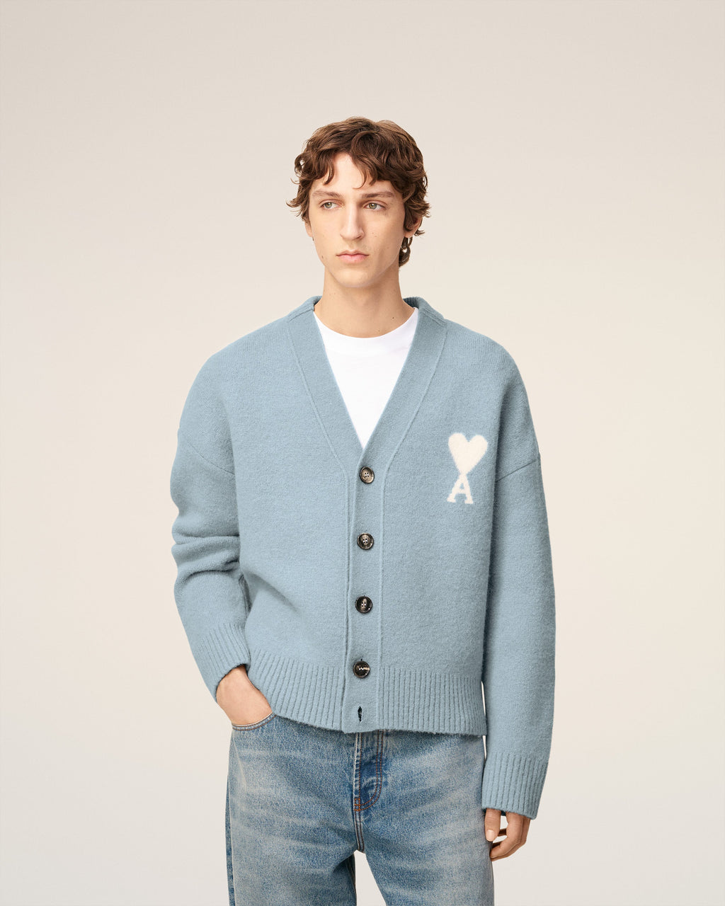 Cardigan Bleu Ami De Coeur En Alpaga