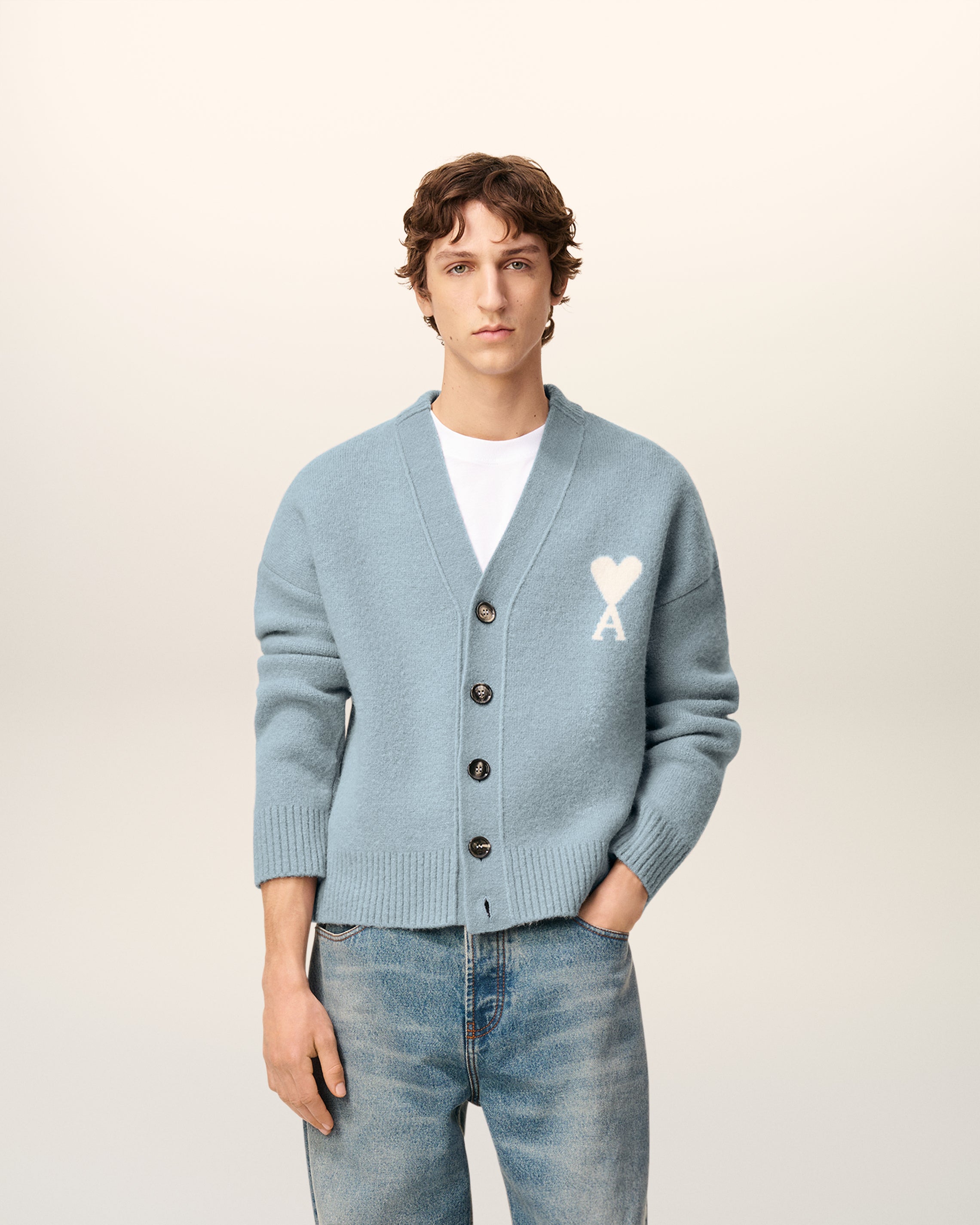 Cardigan Bleu Ami De Coeur En Alpaga