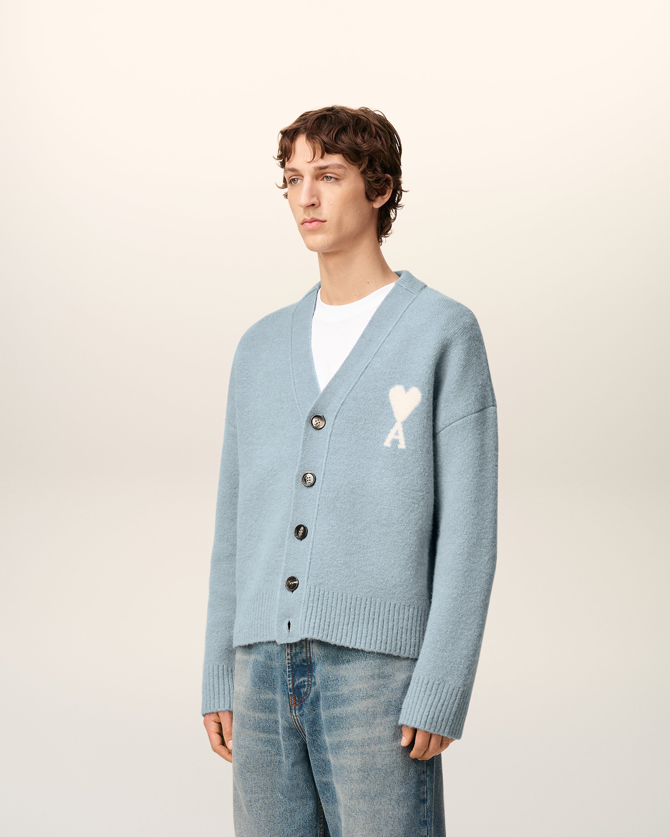 Cardigan Bleu Ami De Coeur En Alpaga