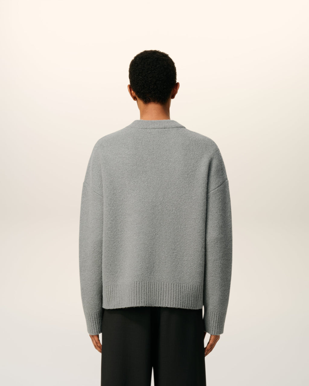 Cardigan Gris Ami De Coeur En Maille Alpaga