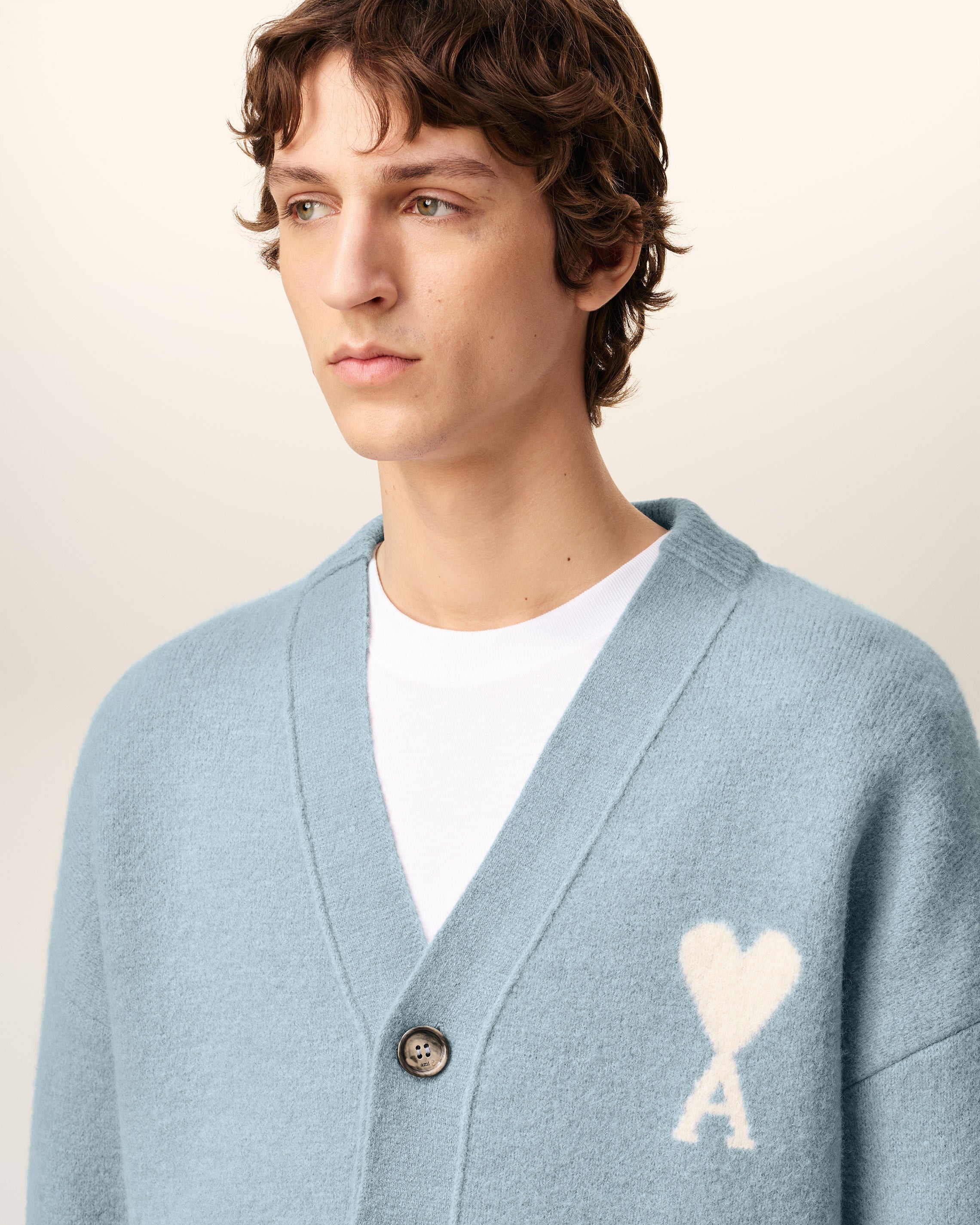 Cardigan Bleu Ami De Coeur En Alpaga