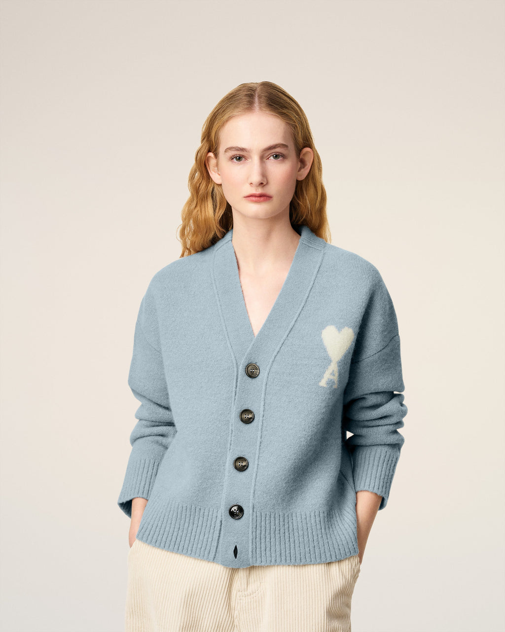 Cardigan Bleu Ami De Coeur En Alpaga