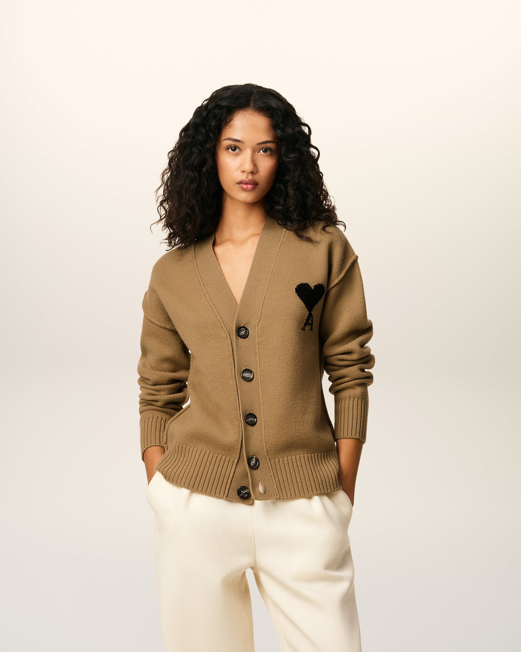 Cardigan Marron Ami De Coeur En Laine