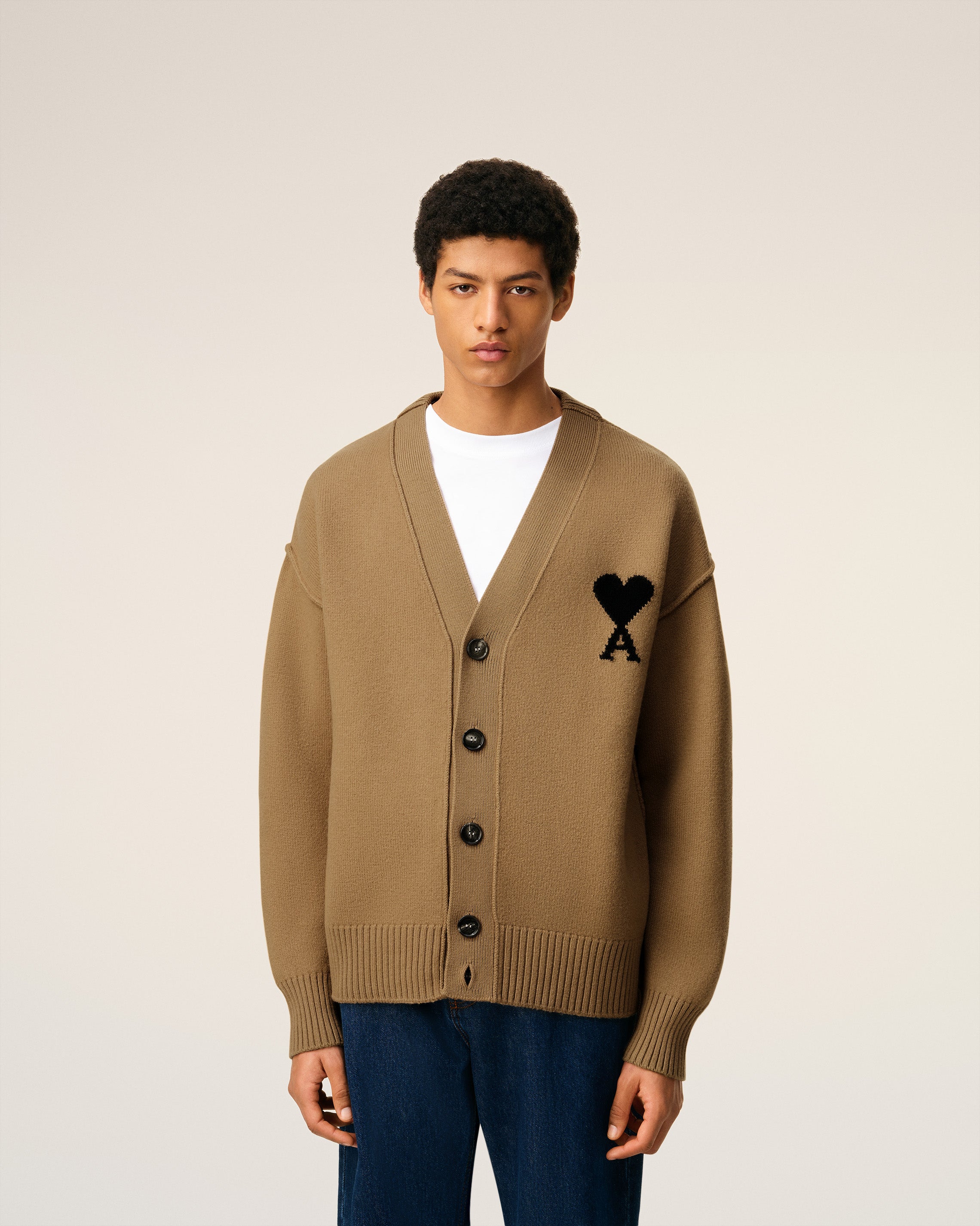 Cardigan Marron Ami De Coeur En Laine