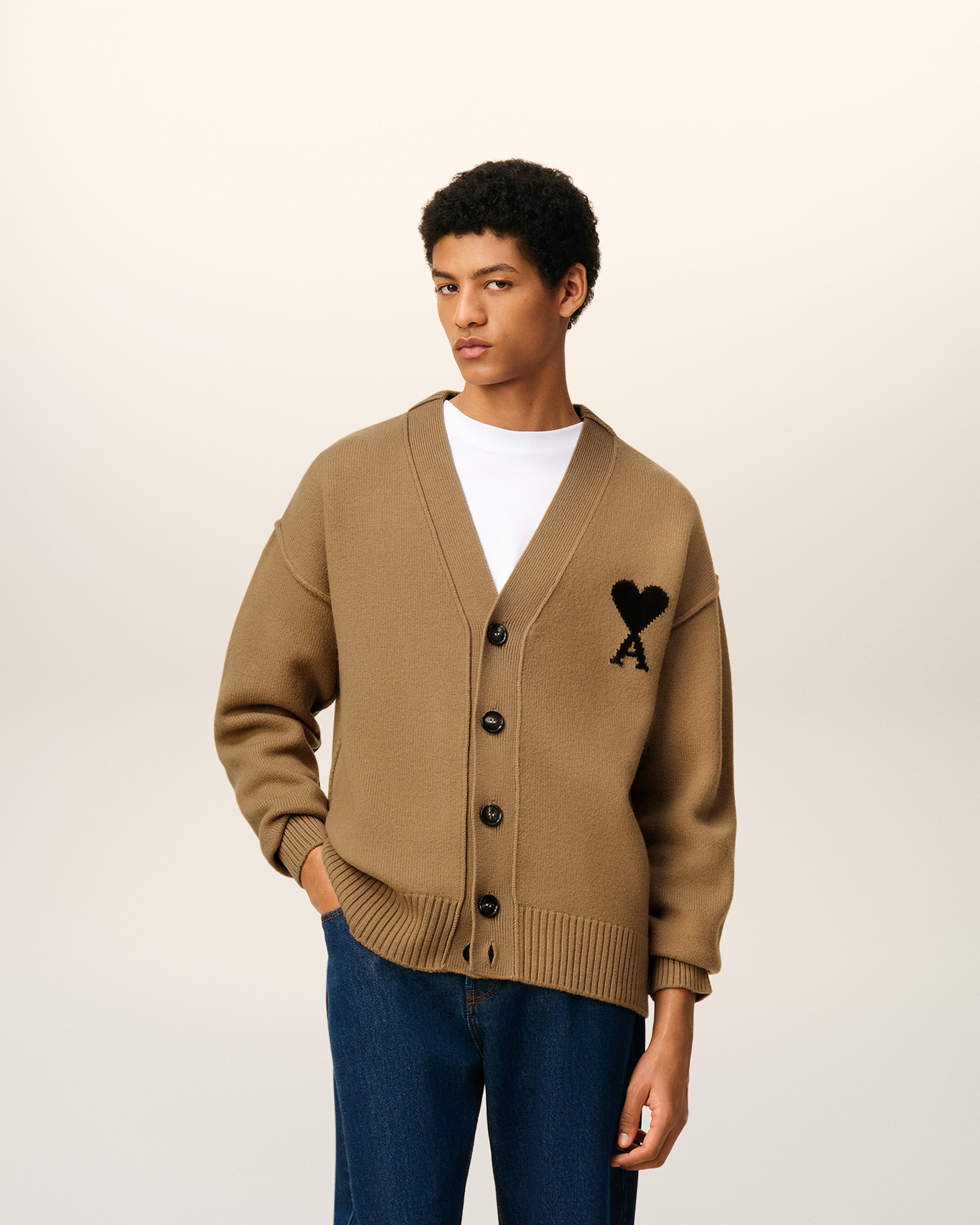 Cardigan Marron Ami De Coeur En Laine