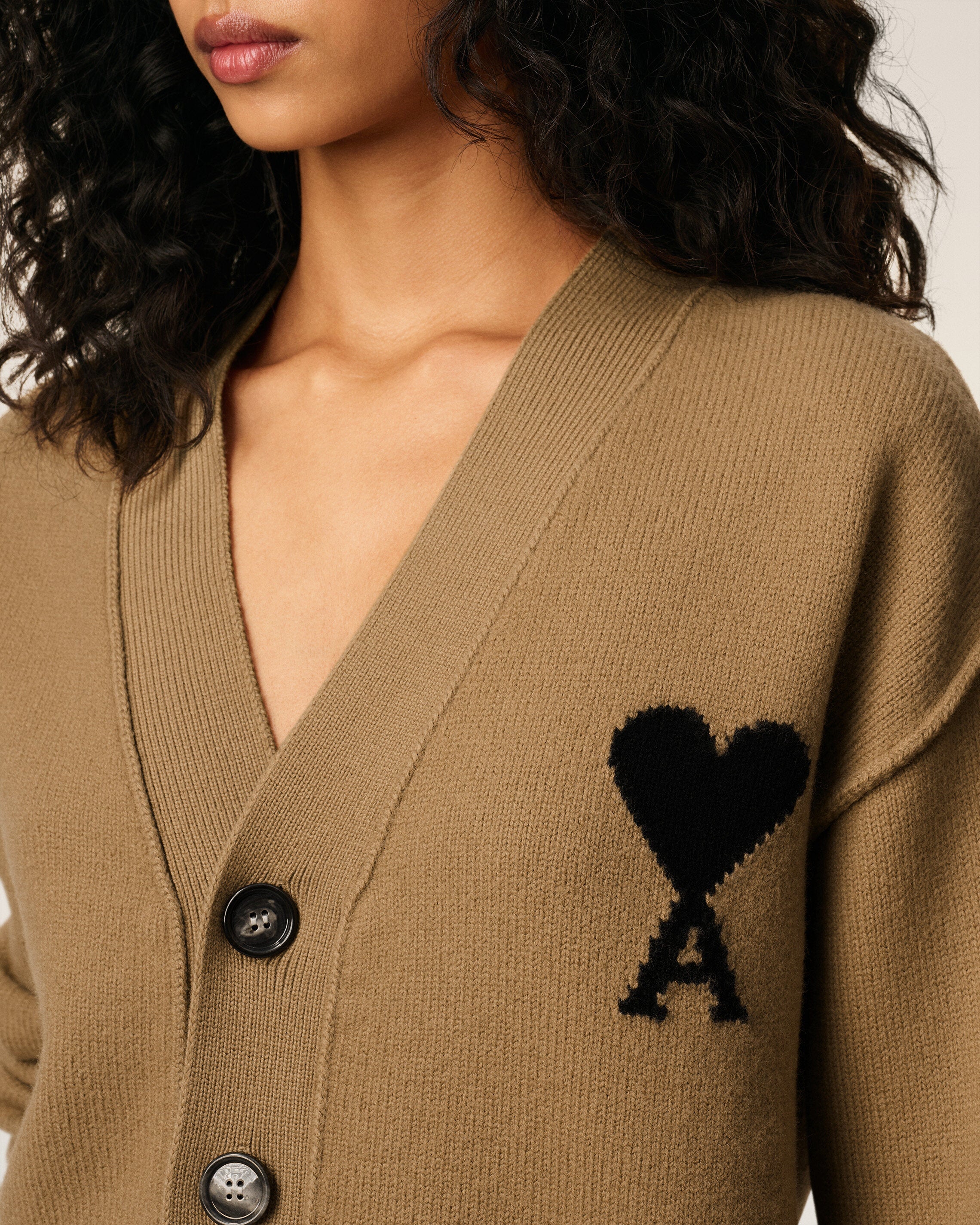 Cardigan Marron Ami De Coeur En Laine