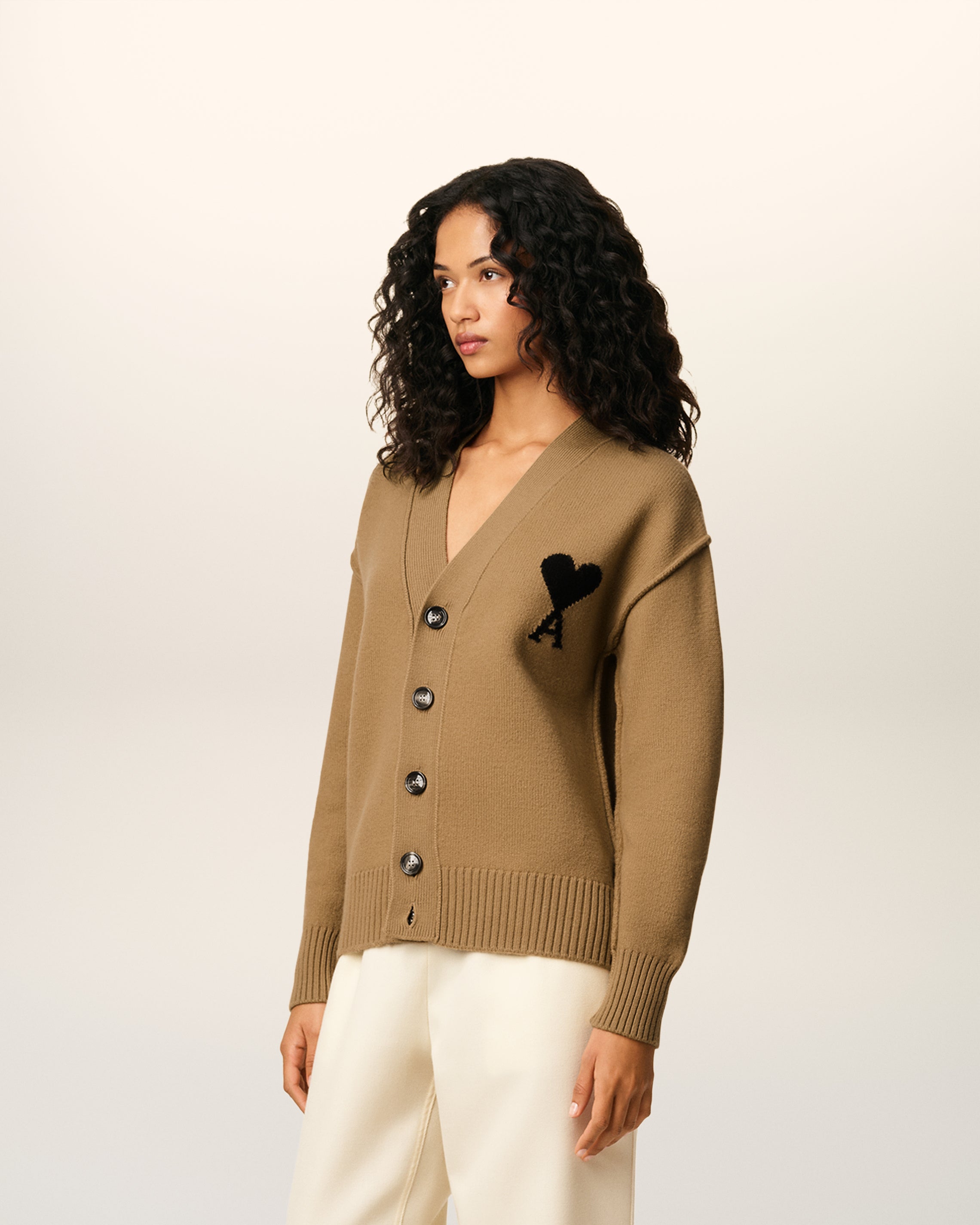 Cardigan Marron Ami De Coeur En Laine