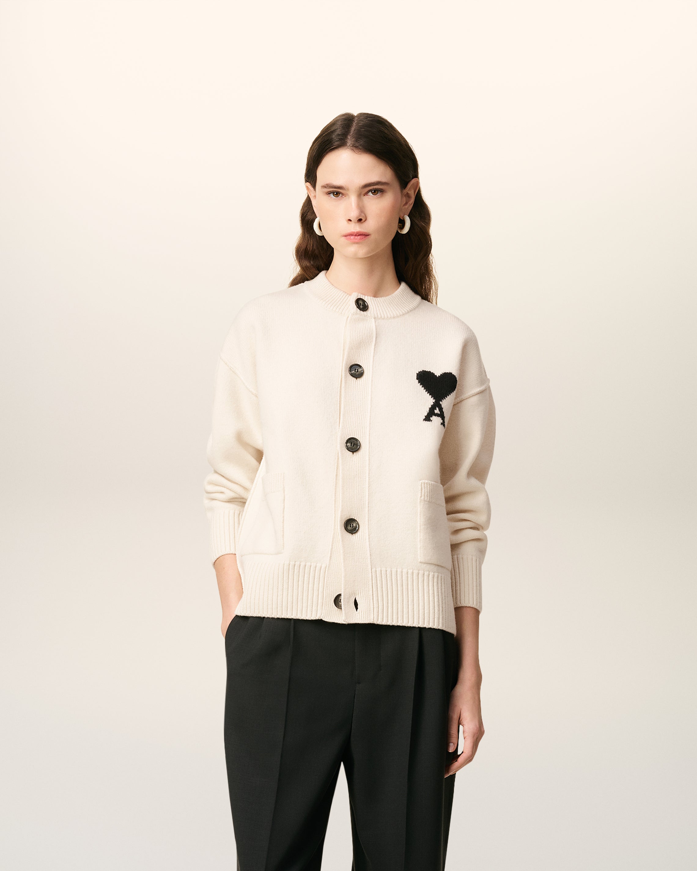 Cardigan Blanc Ami De Coeur En Laine