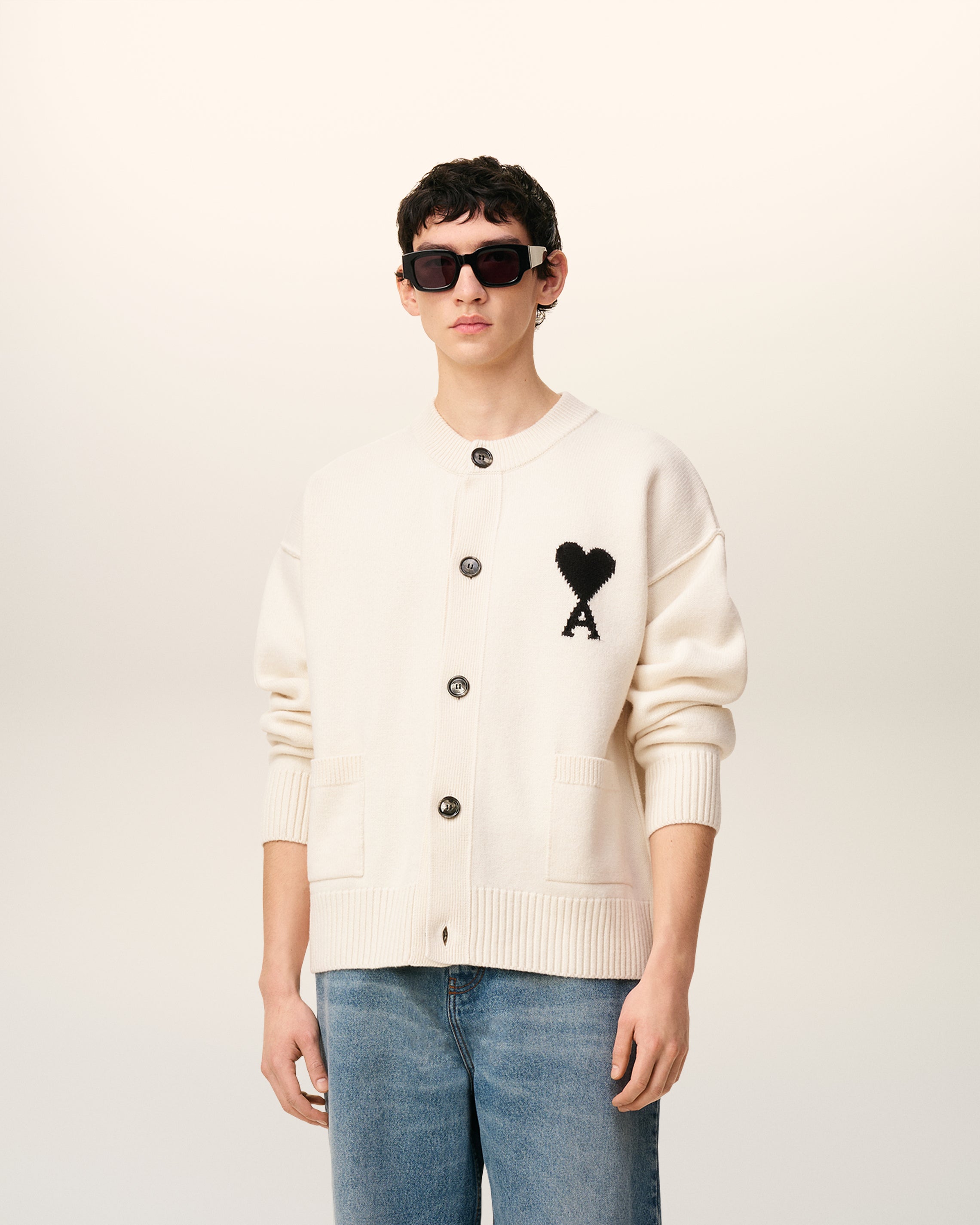 Cardigan Blanc Ami De Coeur En Laine