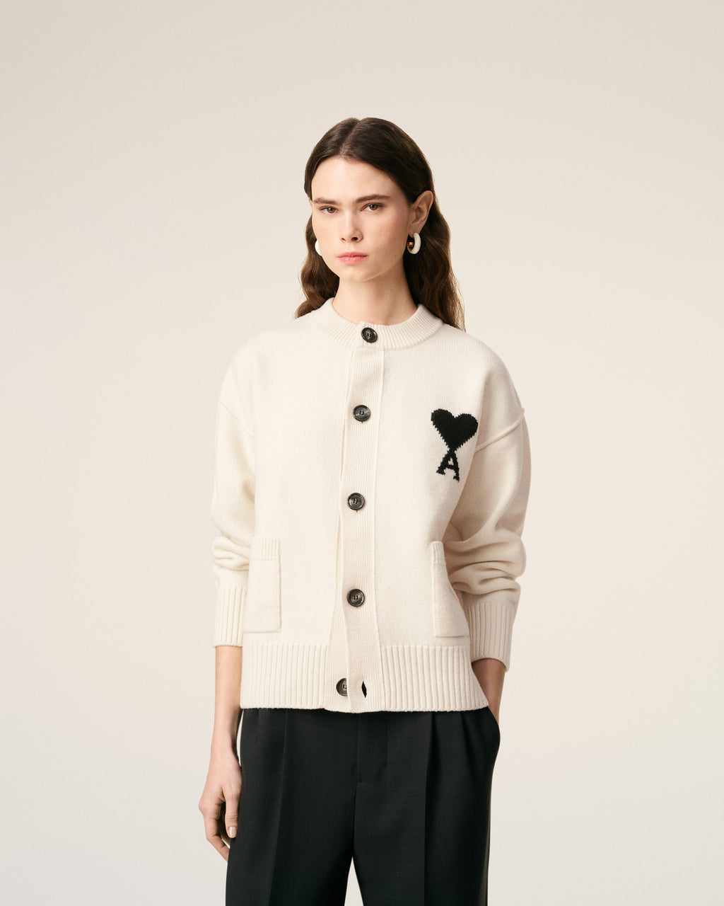 Cardigan Blanc Ami De Coeur En Laine