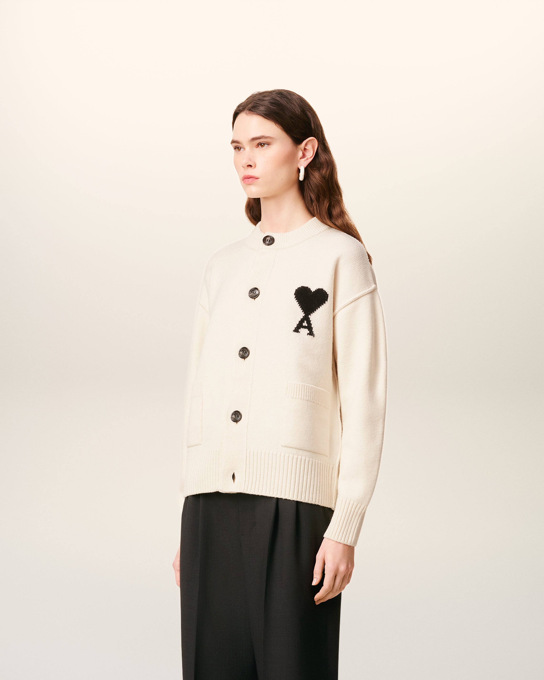 Cardigan Blanc Ami De Coeur En Laine