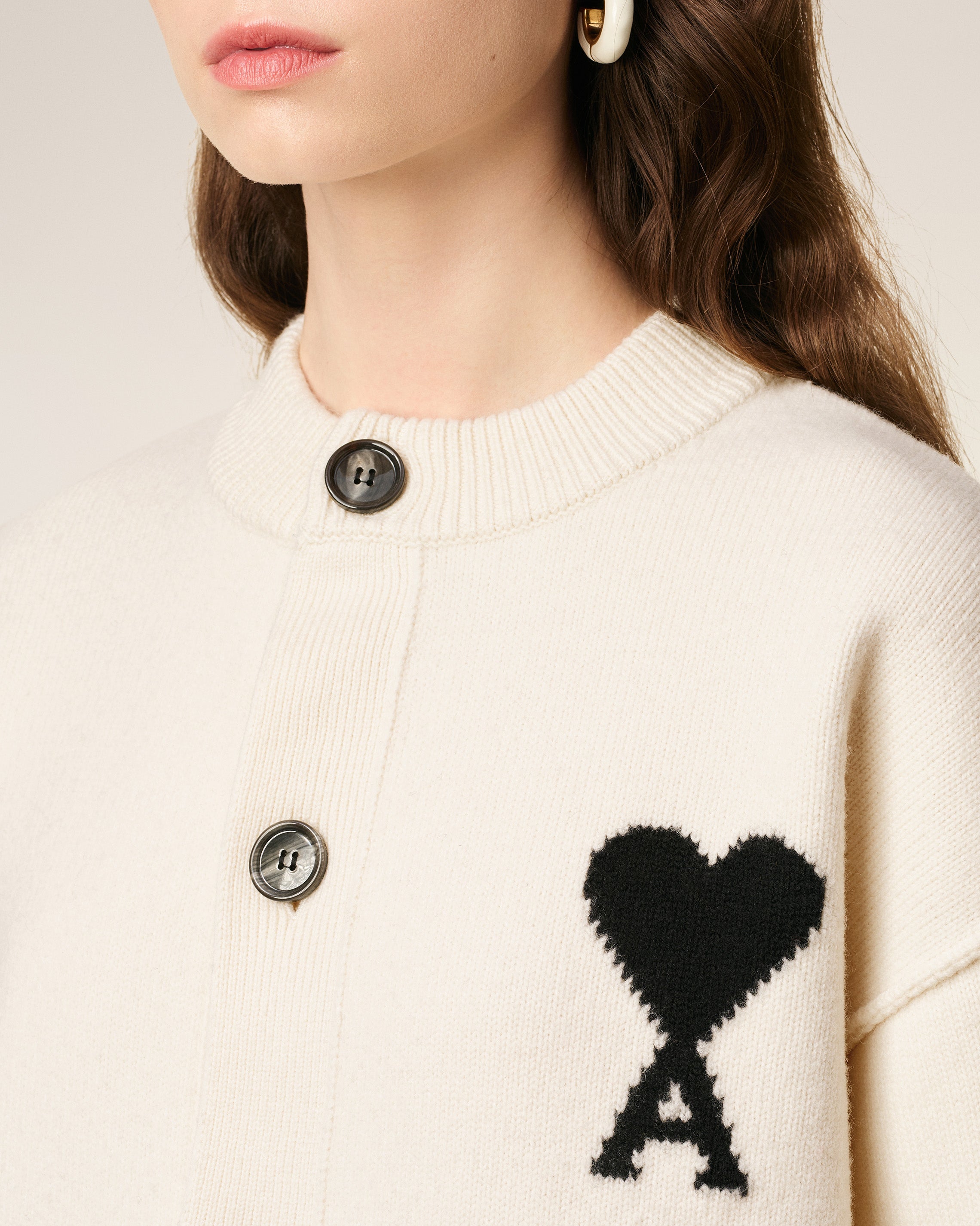 Cardigan Blanc Ami De Coeur En Laine