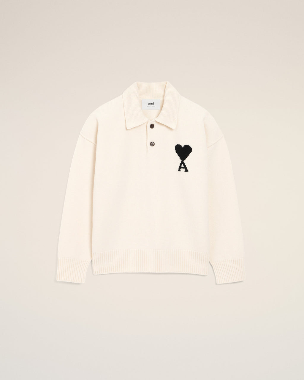 Polo Blanc Ami De Coeur En Laine