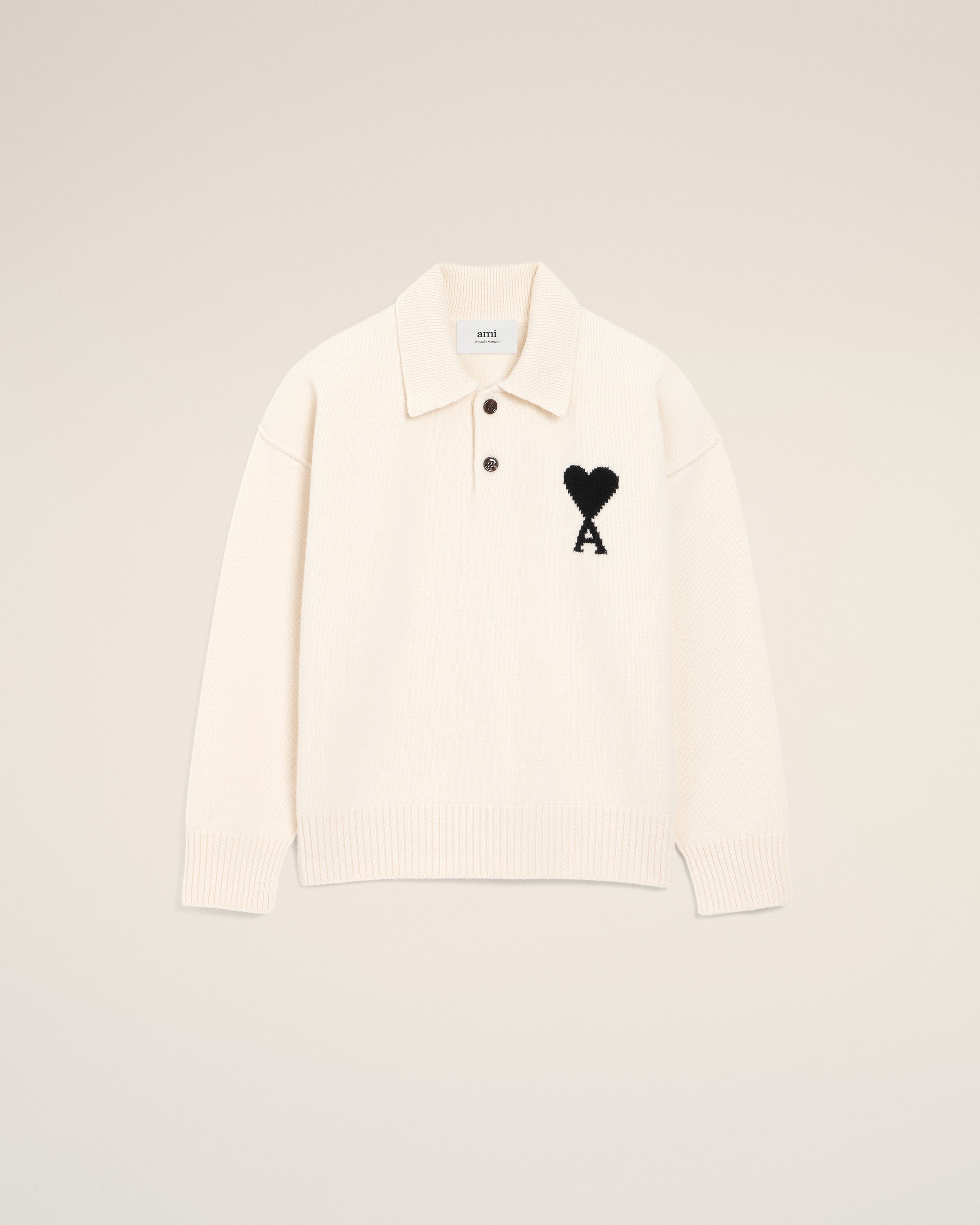 Polo Blanc Ami De Coeur En Laine