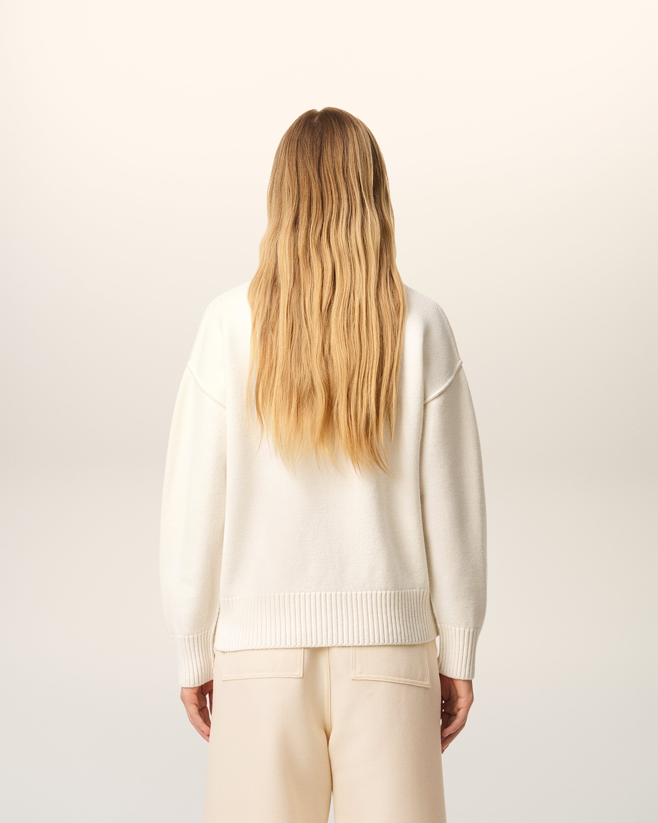 Polo Blanc Ami De Coeur En Laine