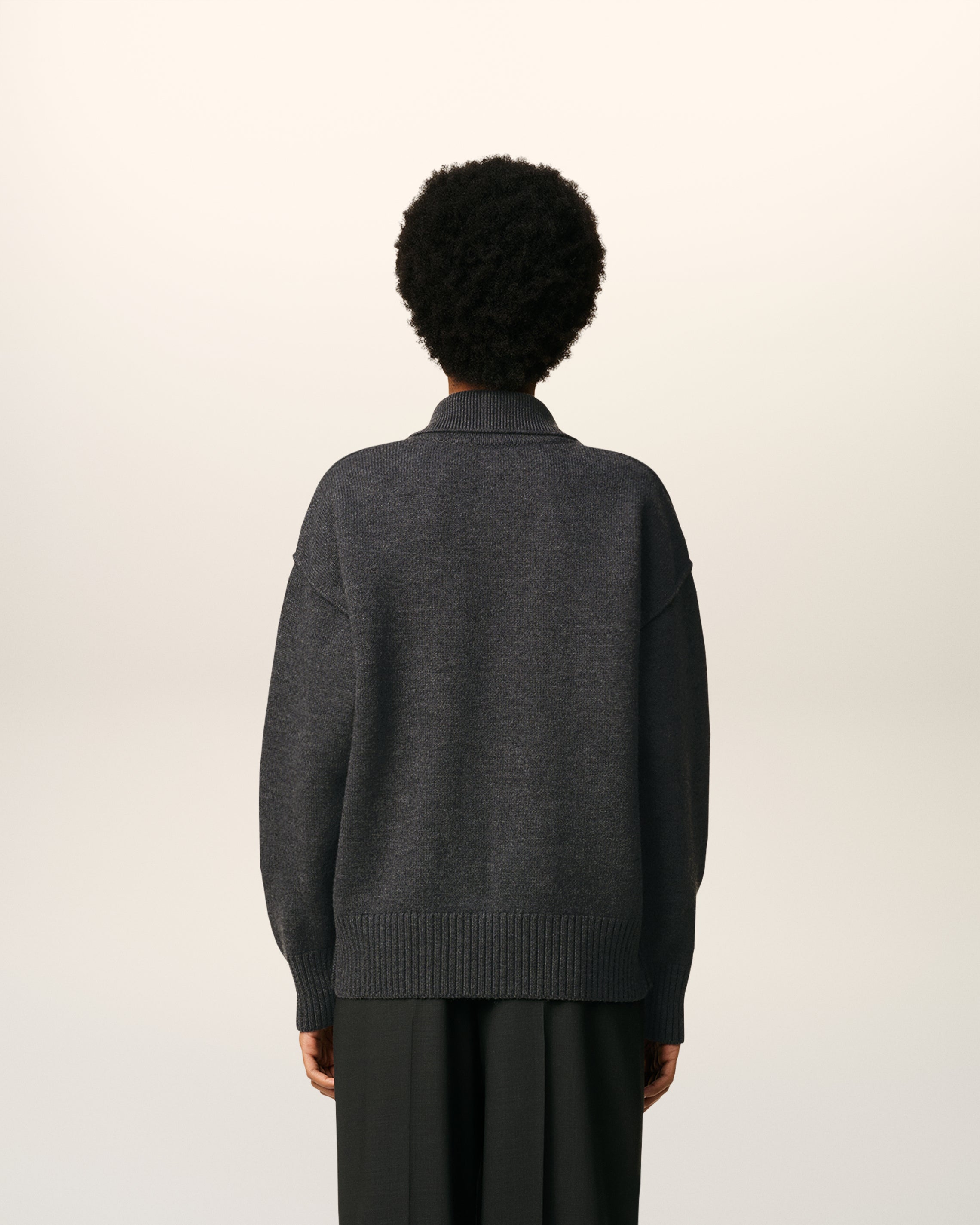 Polo Gris Ami De Coeur En Laine