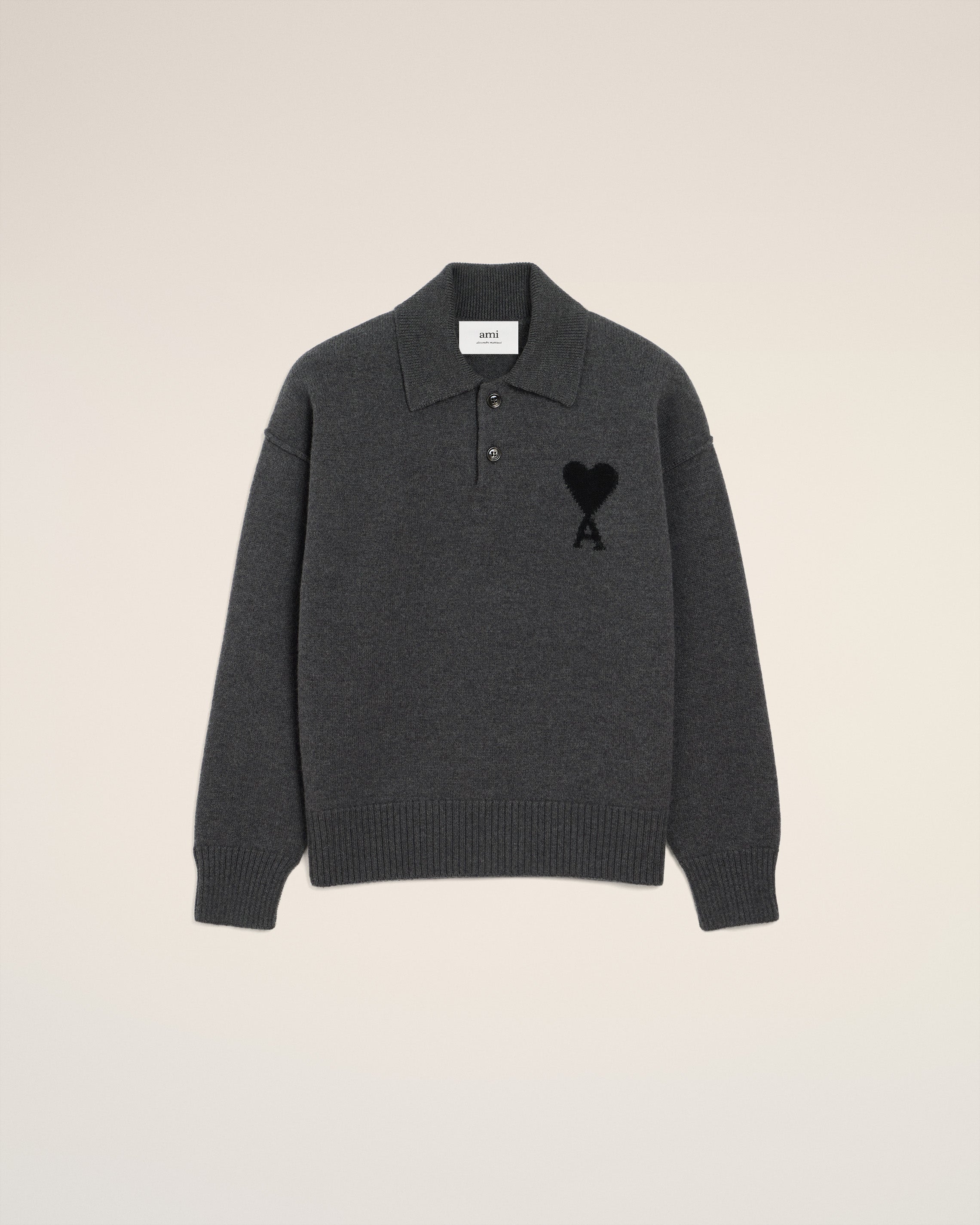 Polo Gris Ami De Coeur En Laine