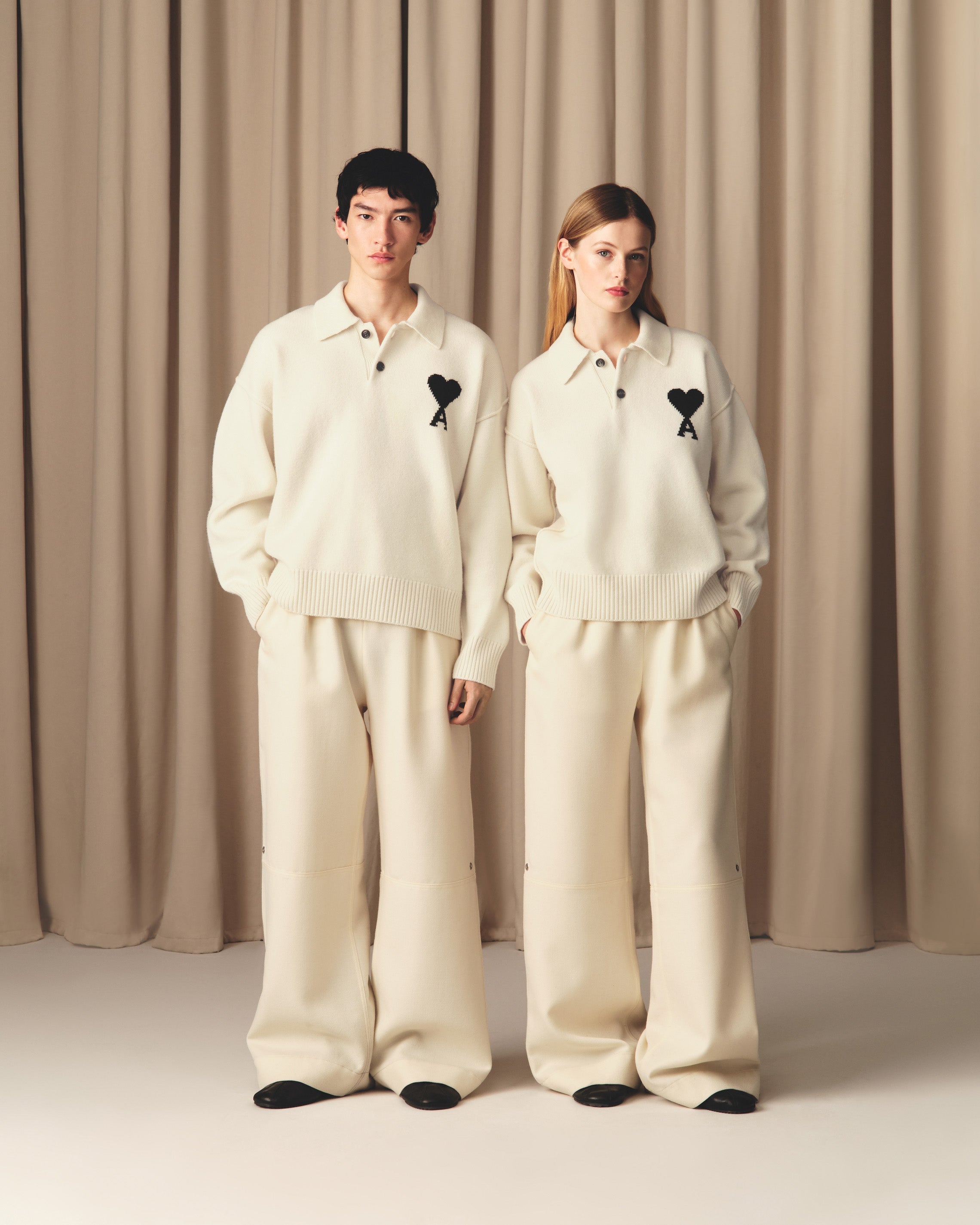 Polo Blanc Ami De Coeur En Laine