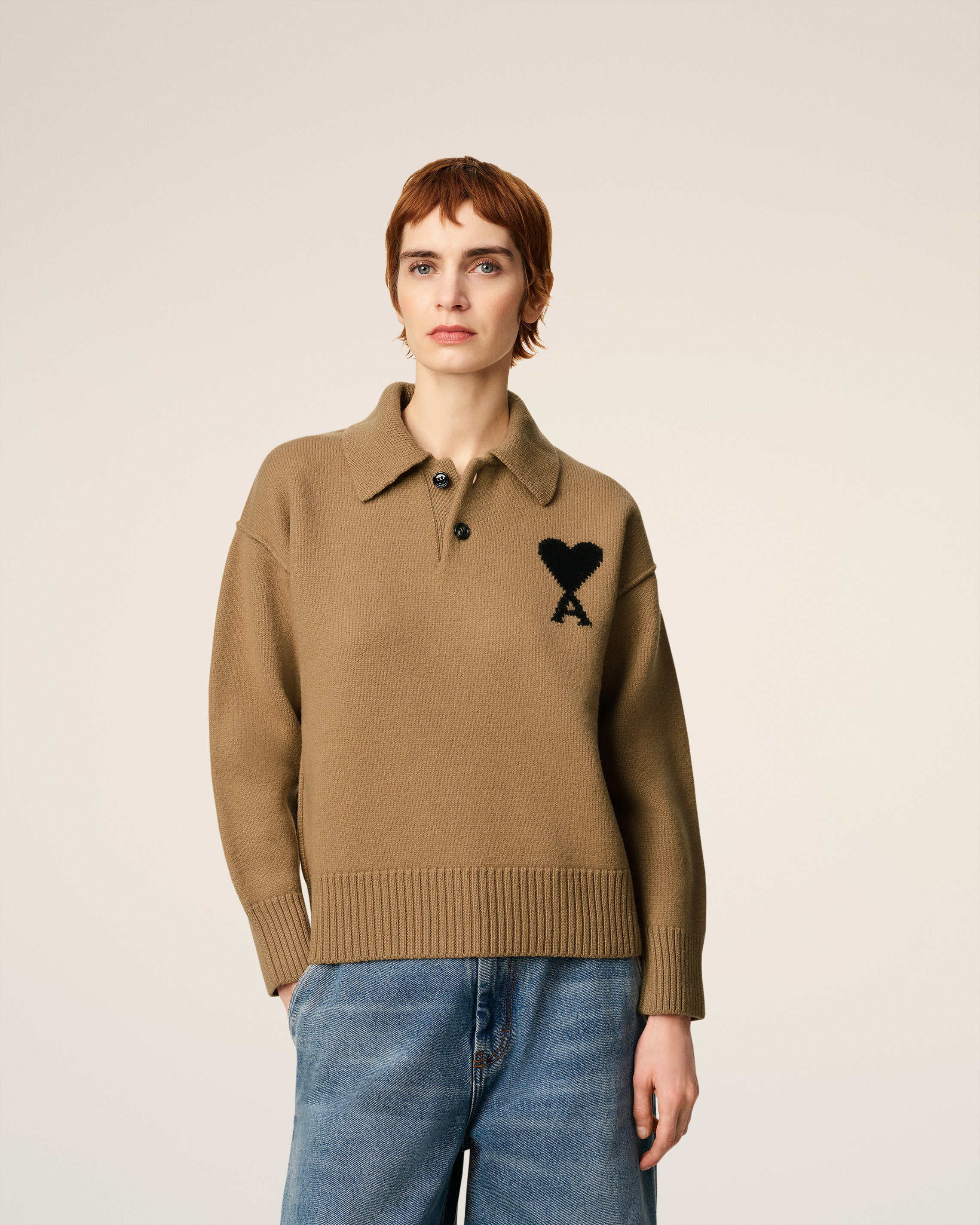Polo Marron Ami De Coeur En Laine