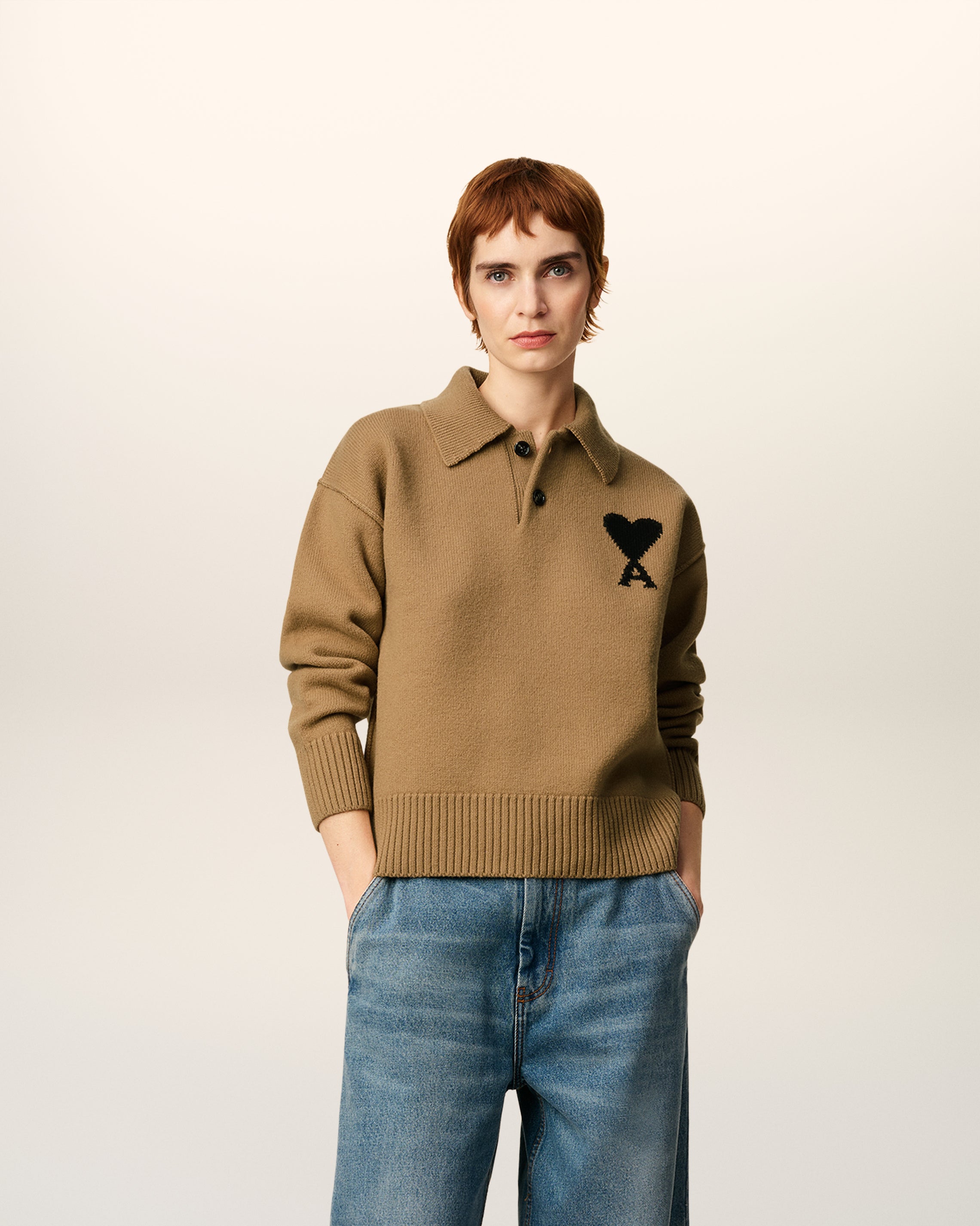 Polo Marron Ami De Coeur En Laine