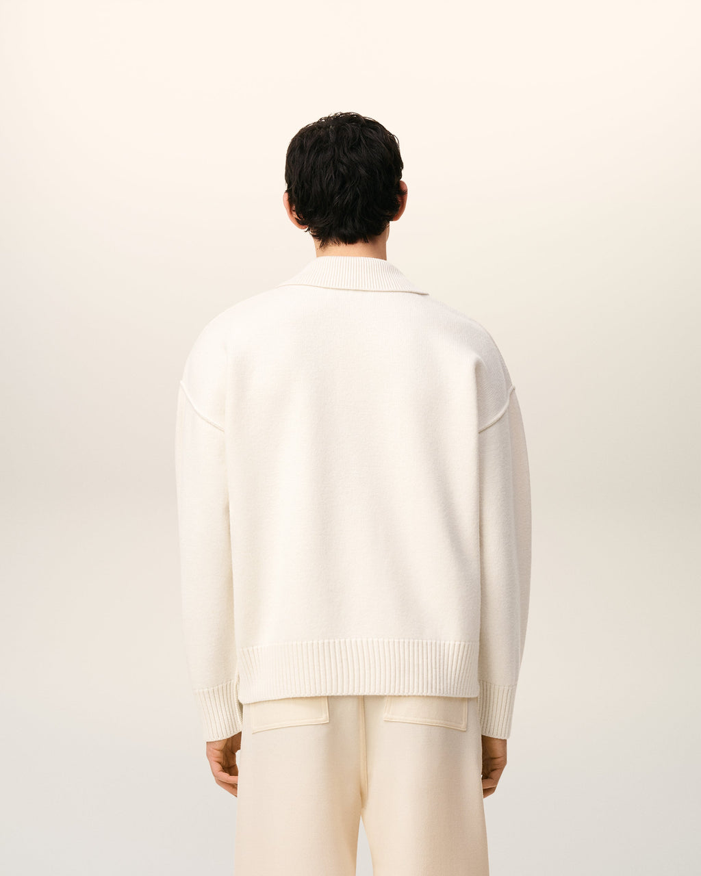 Polo Blanc Ami De Coeur En Laine