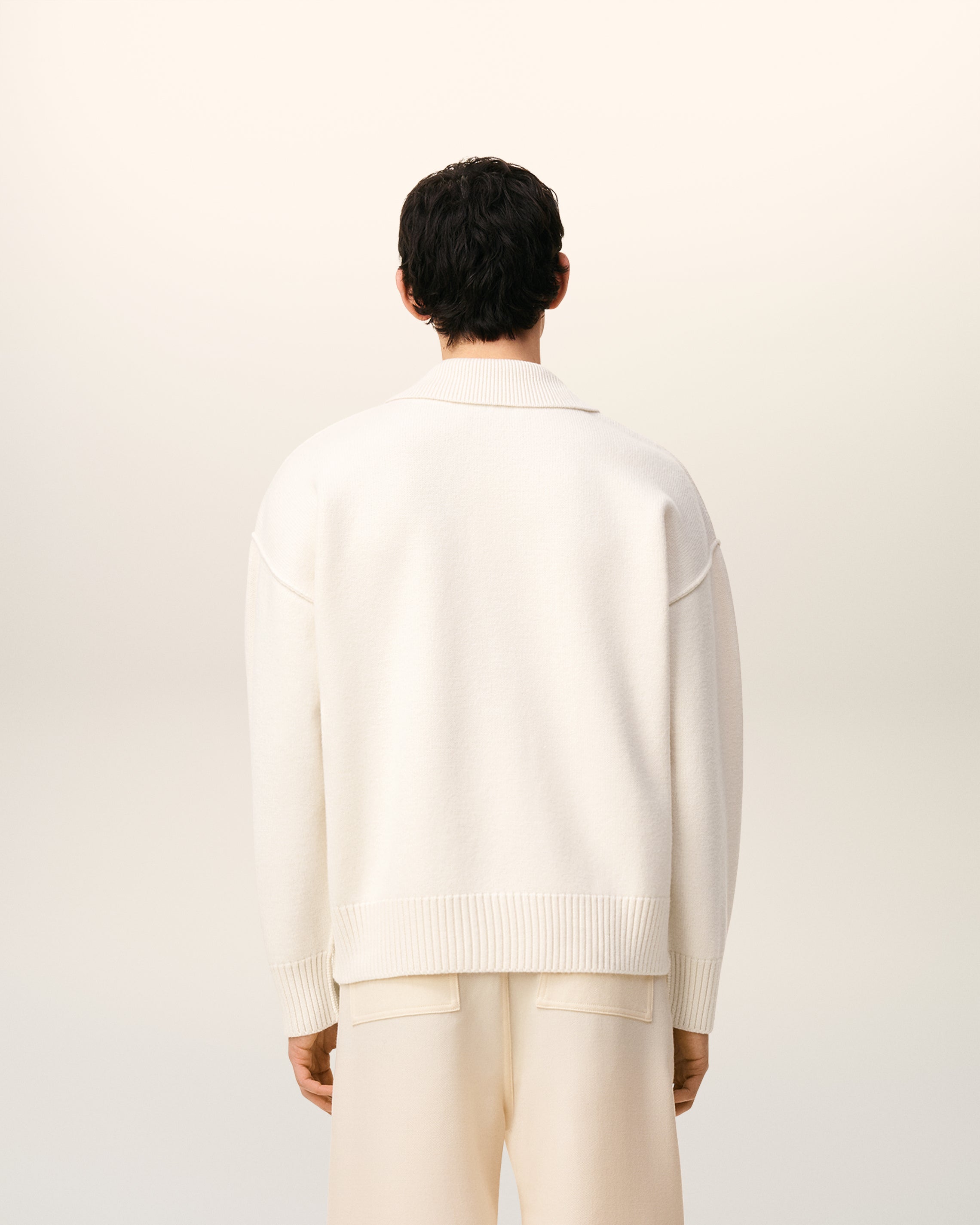 Polo Blanc Ami De Coeur En Laine